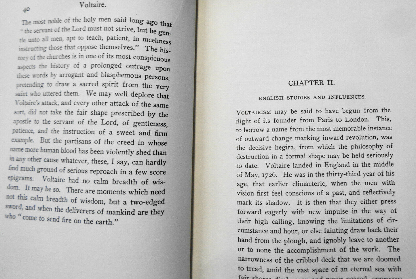 A Biographical Critique of Voltaire by John Morley - 1901 Limited edition