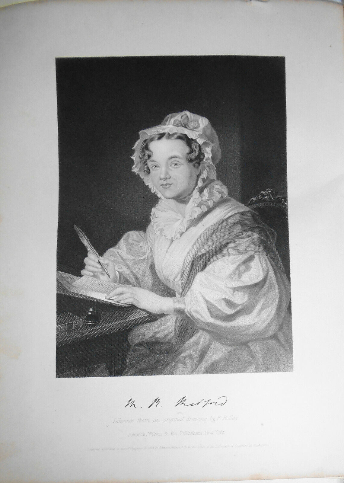 Mary Russell Mitford - steel engraving - 1876 -Duyckinck Internationale Gallerie