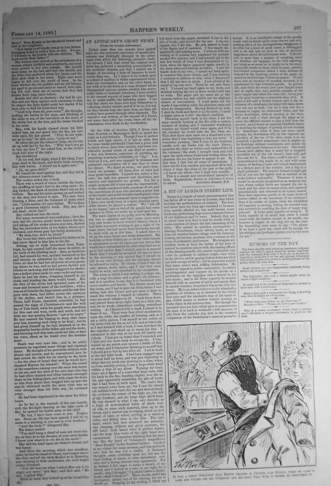 The Ottawa Dragoon Guards... Harper's Weekly February 14, 1880 - ORIGINAL print