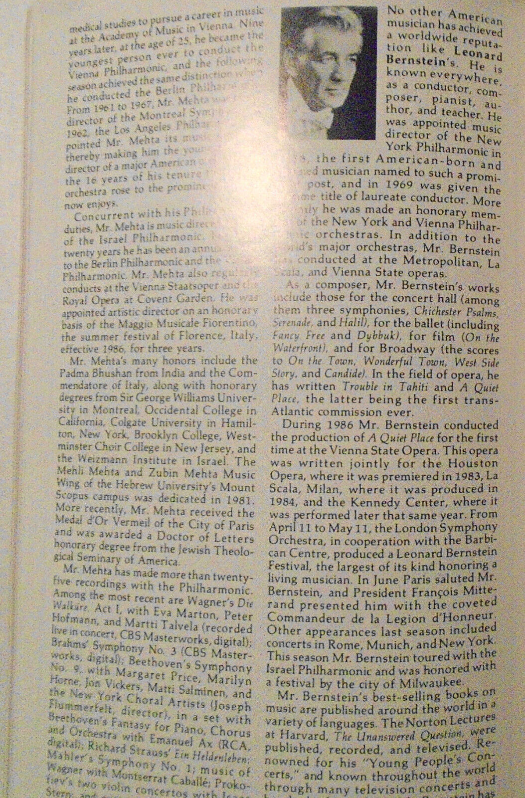 Carnegie Hall Gala Reopening Stagebill 1986: Mehta Horne Sinatra Stern Duchin..