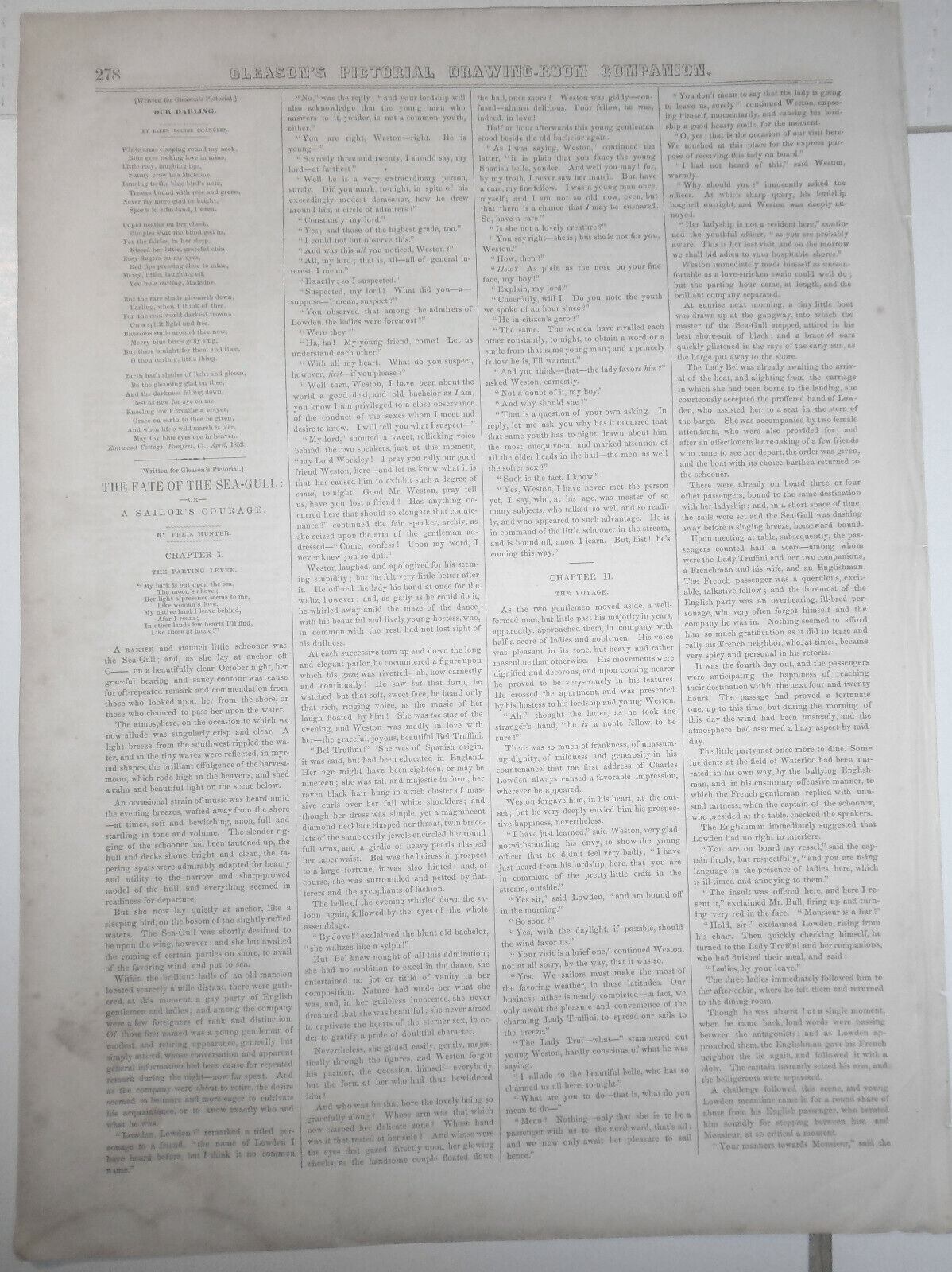 Chinese People In Everyday Situations - Story & Six Engravings - Gleason's 1852