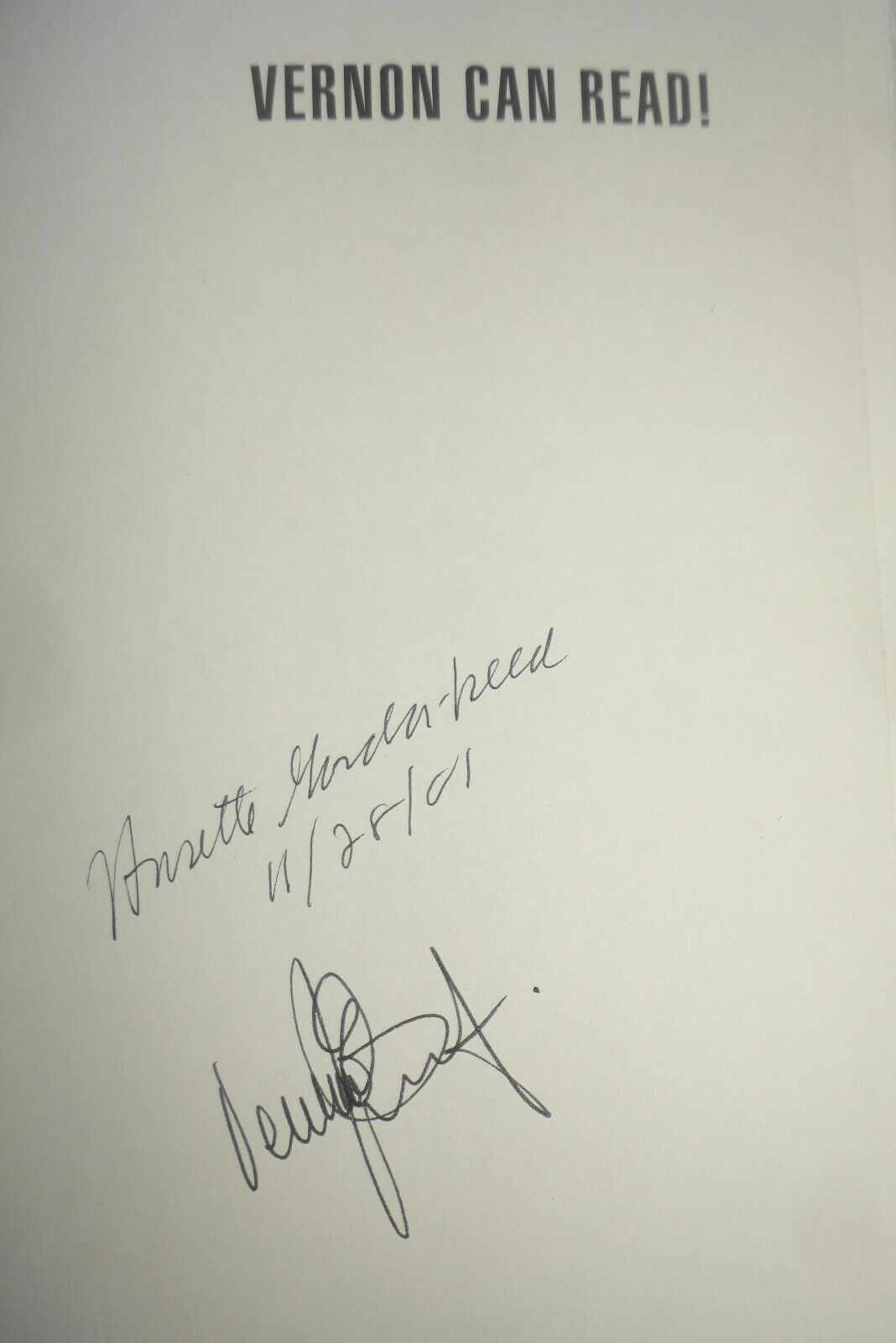 Vernon Can Read, by Vernon Jordan, Jr. SIGNED First Edition, 1st ptg Hardcover