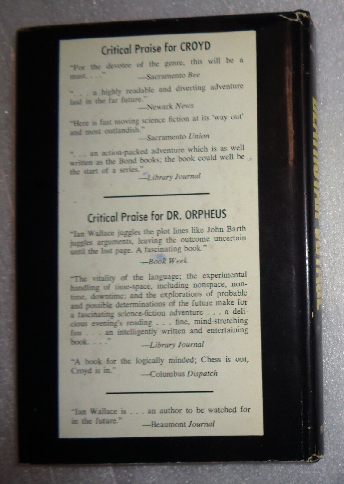 Deathstar voyage; a downtime mystery cruise, by Ian Wallace. First edition 1969
