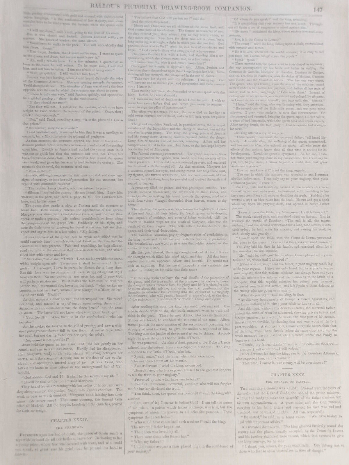 William Tell, in the Market Place at Altorf - Ballou's Pictorial 1857 original