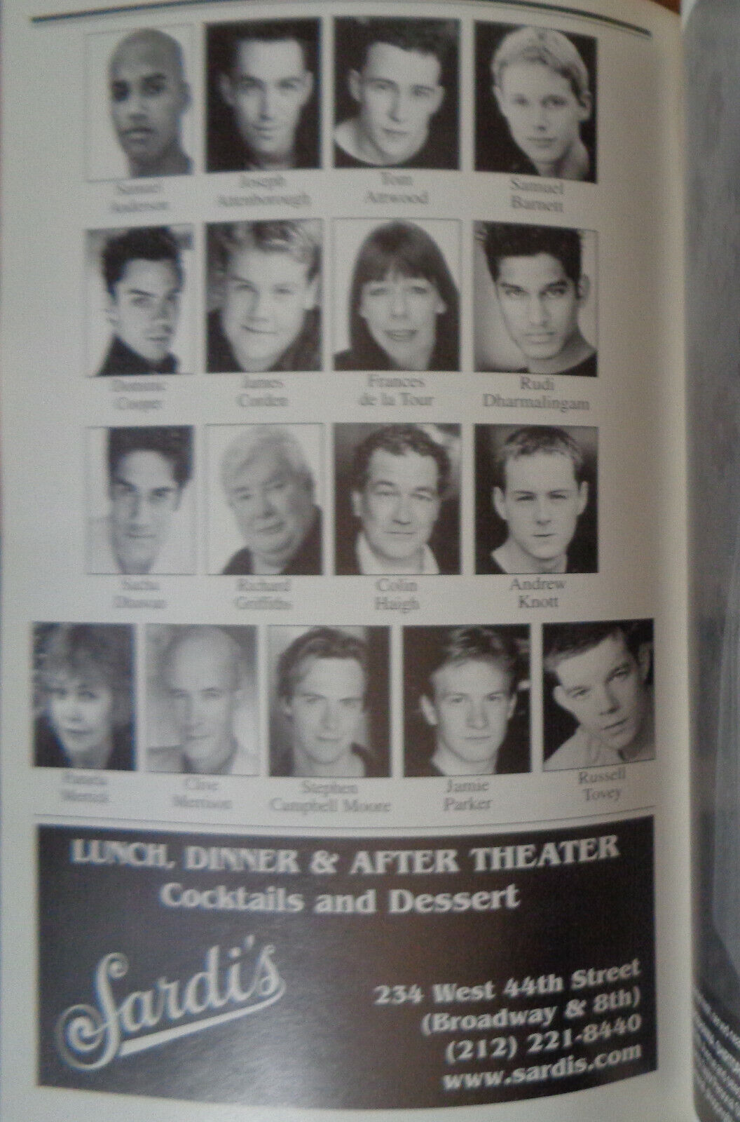 THE HISTORY BOYS - PLAYBILL - OPENING NIGHT: APRIL 23, 2006