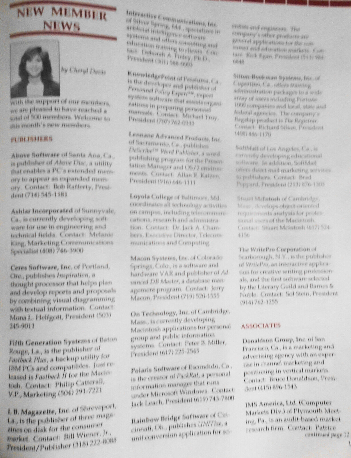 SPA News, June 1989. Newsletter of the Software Publishers Association