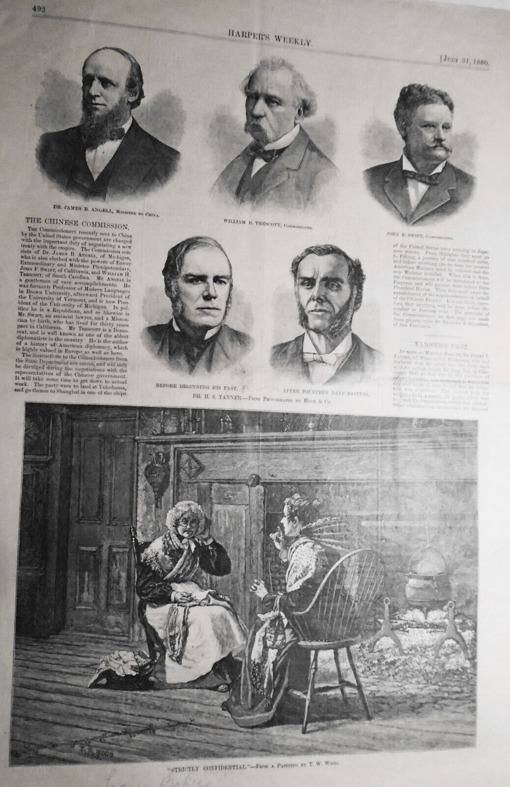 HARPER'S WEEKLY, July 31, 1880 - Democratic Trojan Horse / Circus accident, etc