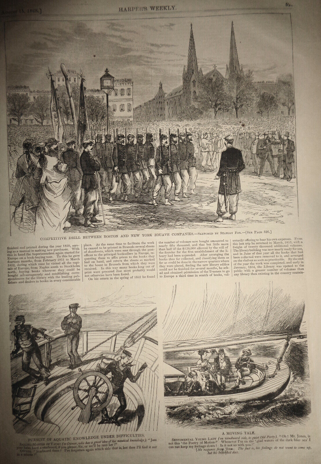HARPER'S WEEKLY - Aug 15, 1868 original issue - Thomas Nast "Reconstruction"