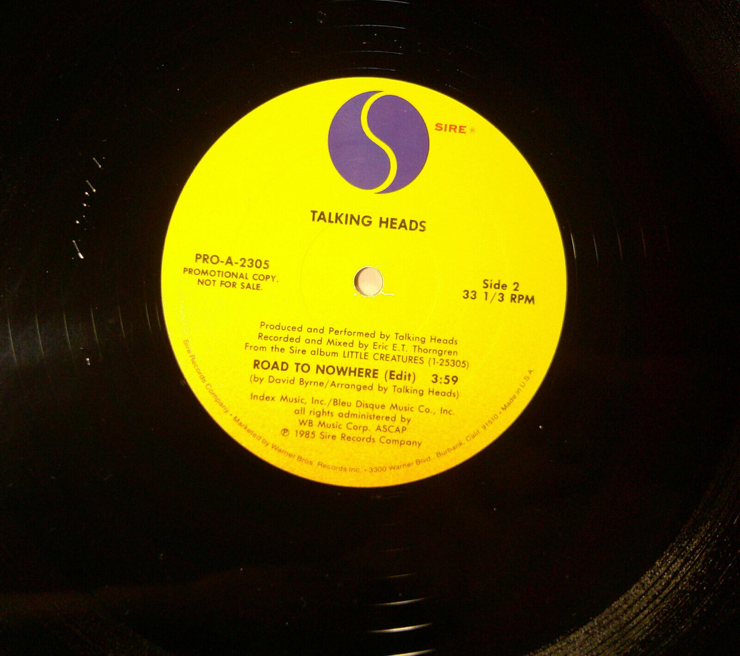 Talking Heads: Fear of Music LP & Road To Nowhere (Promo) Vinyl Record Lot Of 2