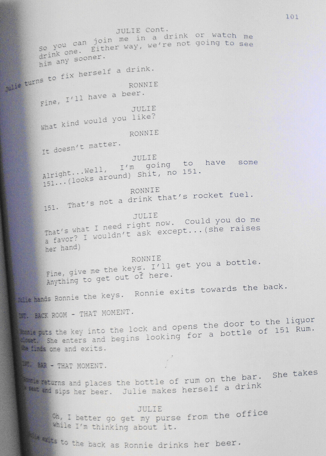 Burn For You, an original screenplay by N. K. Eskridge & Thomas DeHaven