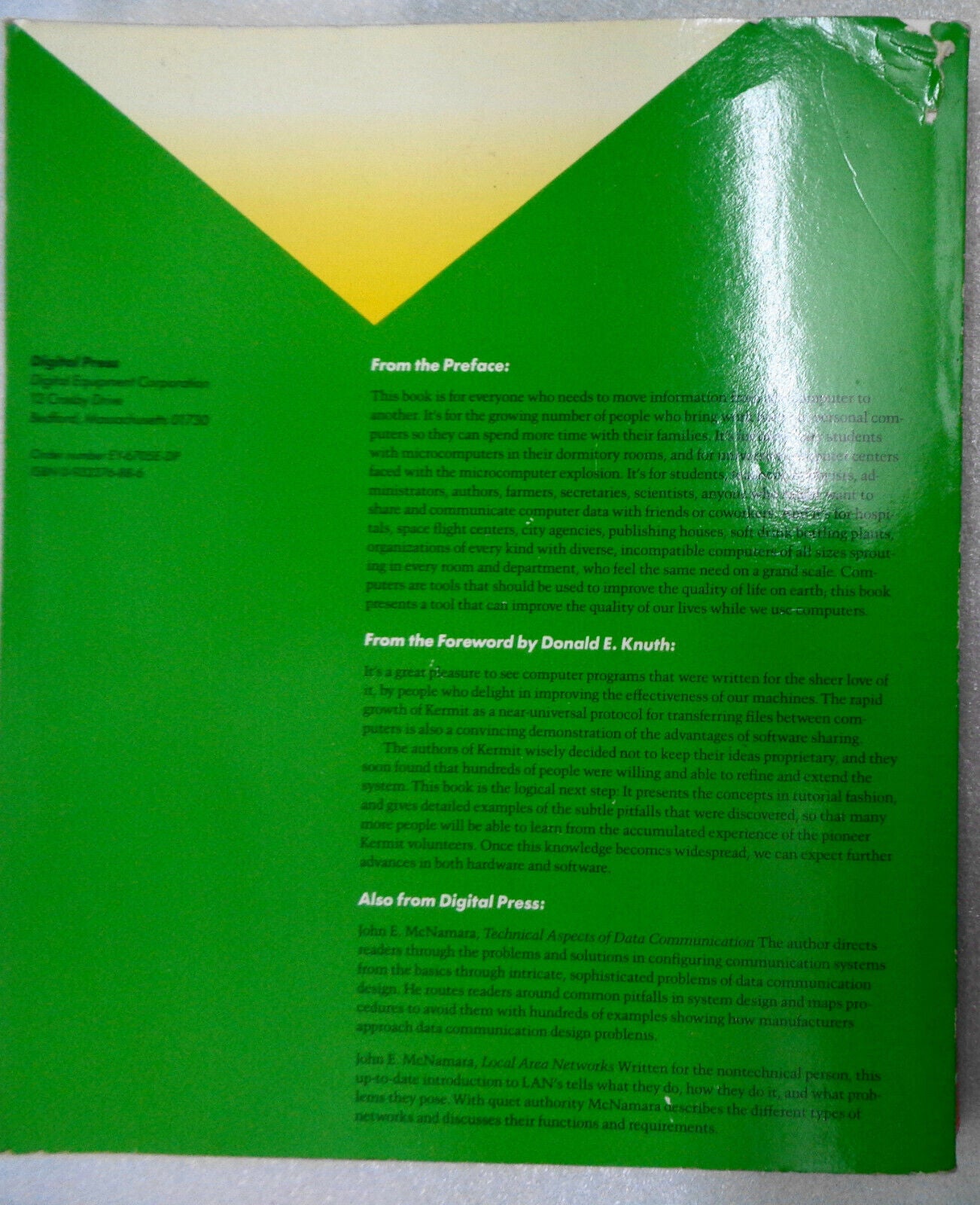 Kermit: A File Transfer Protocol. By Frank Da Cruz. 1987