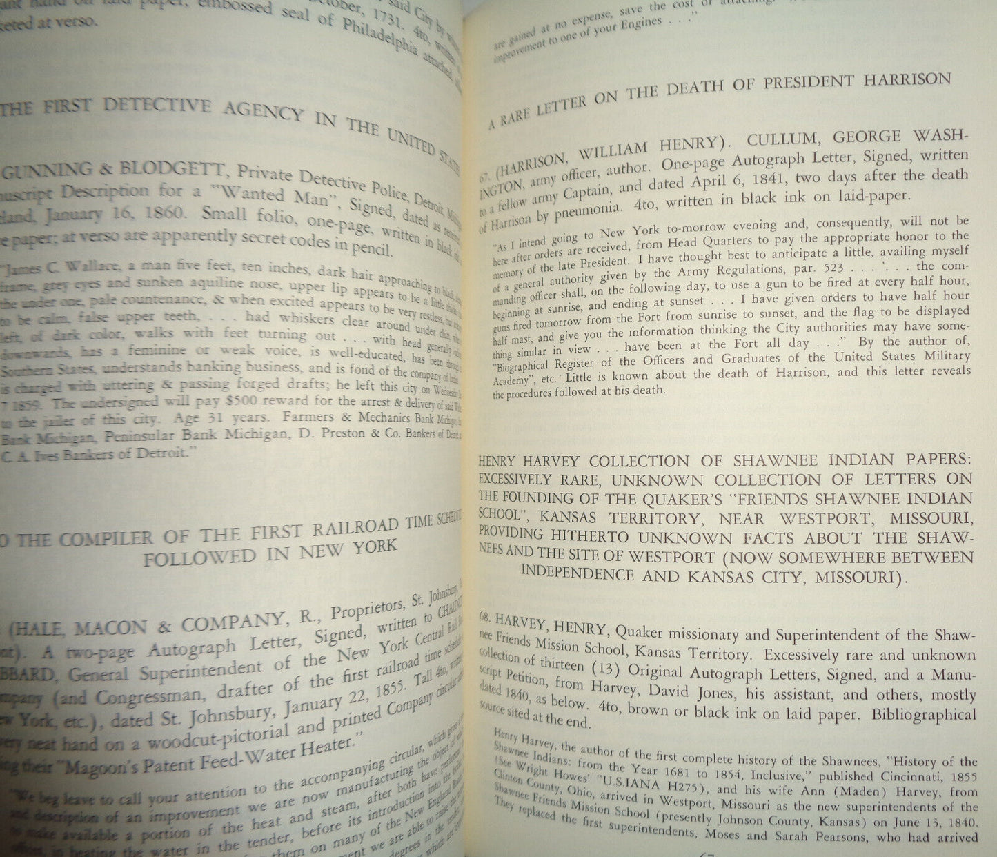 AMERICAN HISTORY IN MANUSCRIPTS... Catalogue #1 1979 CHESAPEAKE GALLERIES