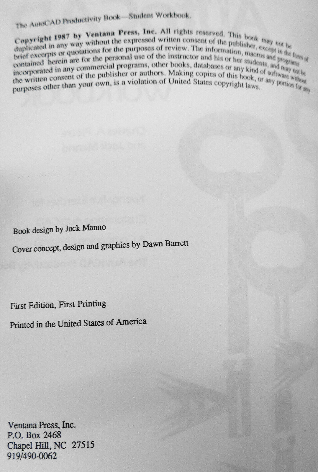 4 items AutoCAD Productivity Book by Schaefer, Workbook by Pietra + 2 Diskettes