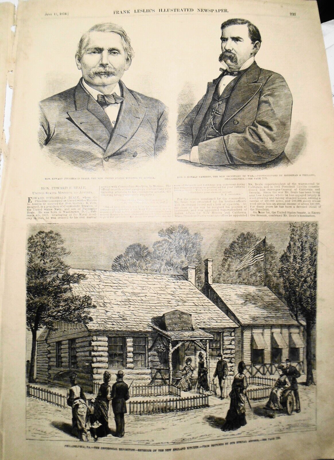 1876 Exterior of the New England Kitchen - Centennial Exposition, Philadelphia