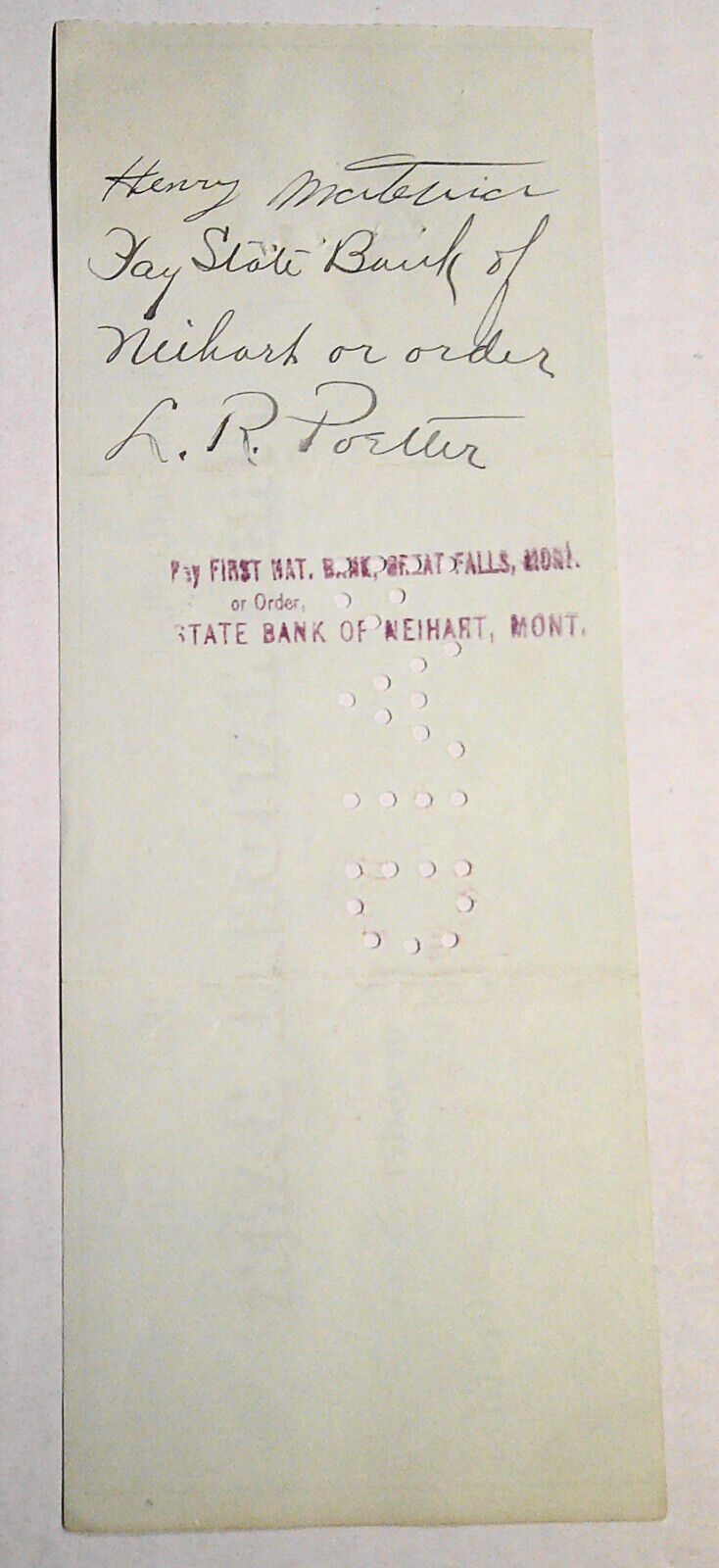 1899 Lot of 4 checks, First National Bank, Great Falls, MT - with revenue stamps