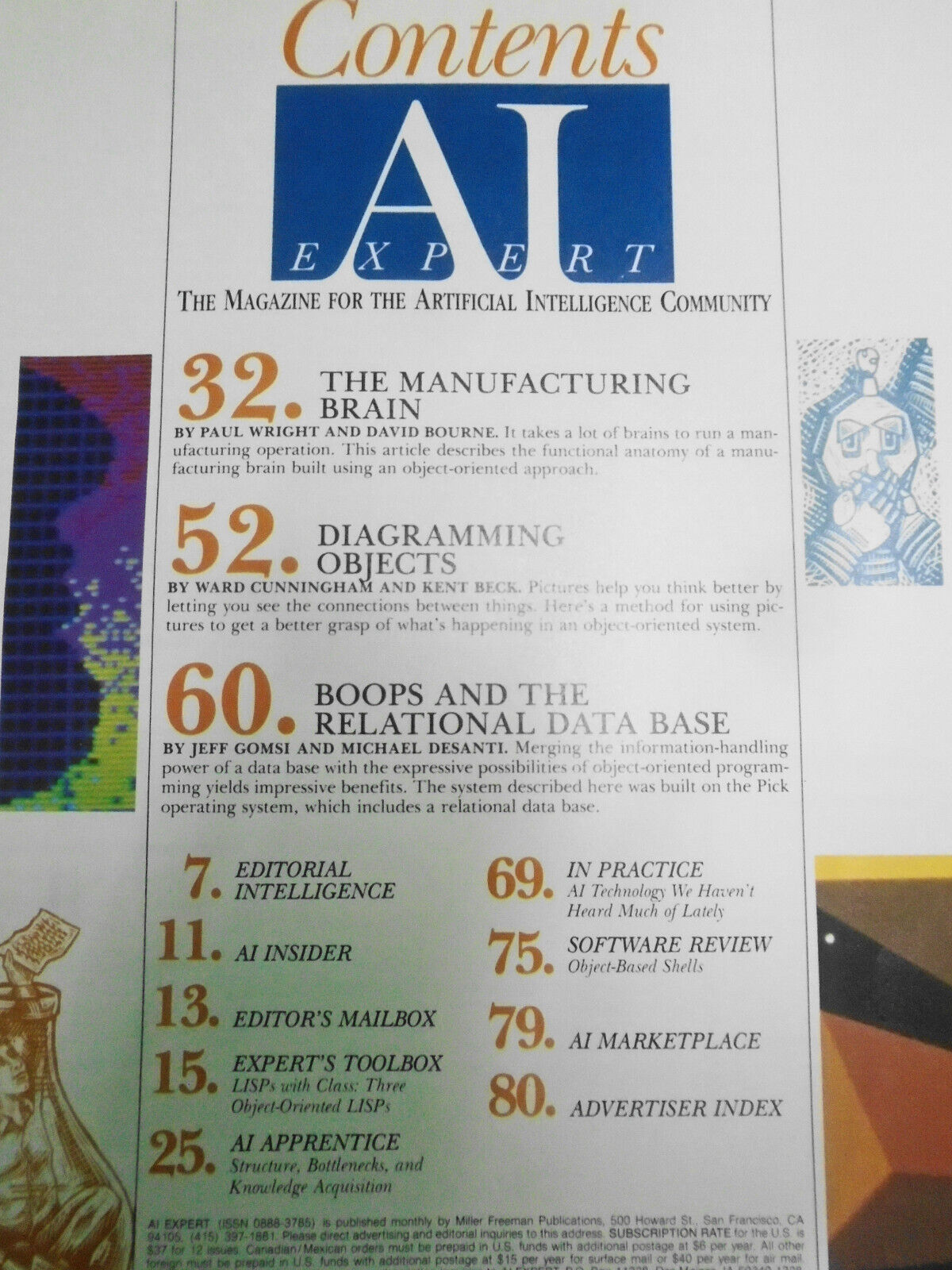 AI Expert, November 1987 - Object-oriented LISPs; the Manufacturing Brain, etc.