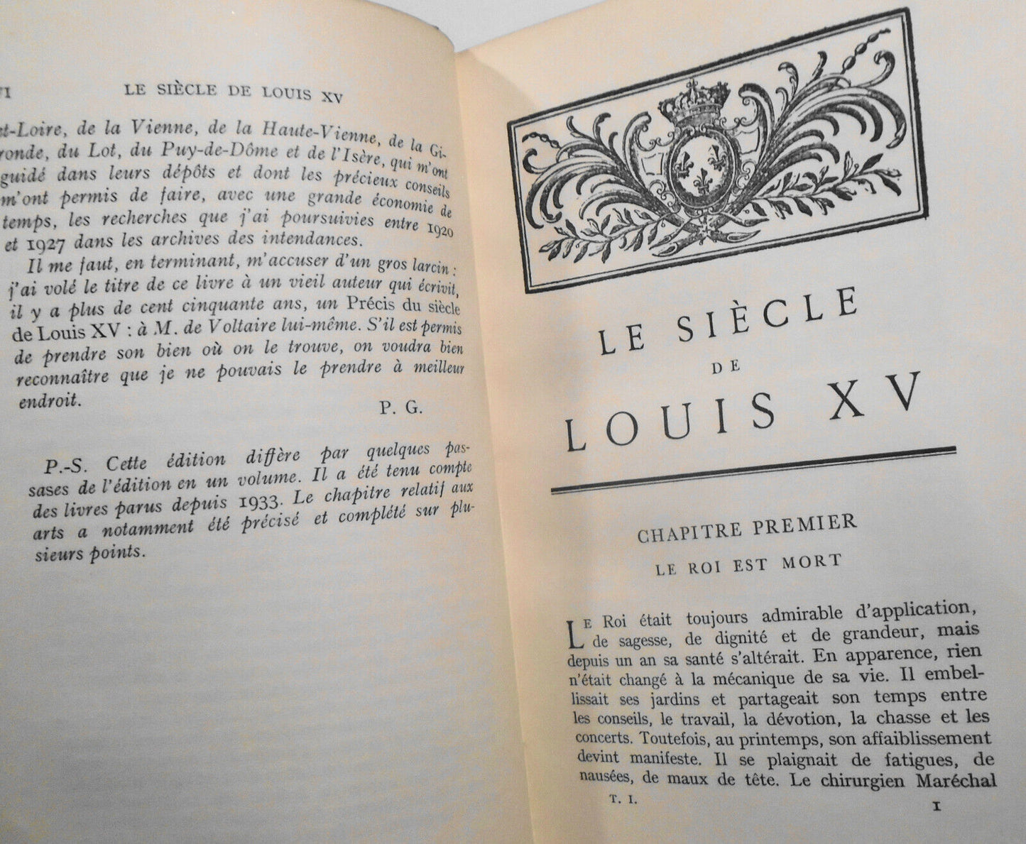 Le siecle de Louis XV, by Pierre Gaxotte. 1935. 2-Volume Set.