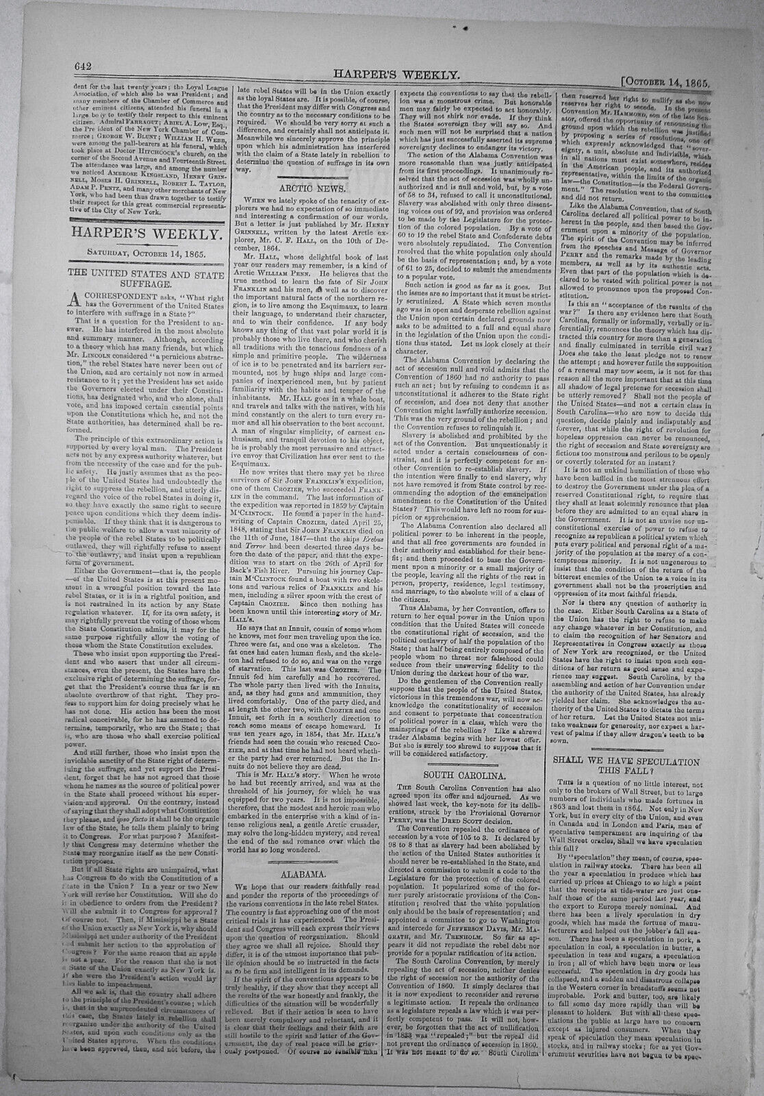 President Johnson Pardoning Rebels At The White House - 1865 Harper's Weekly