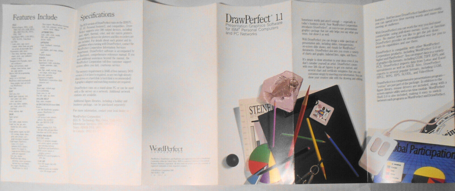 1988 3 WordPerfect for IBM PCs brochures