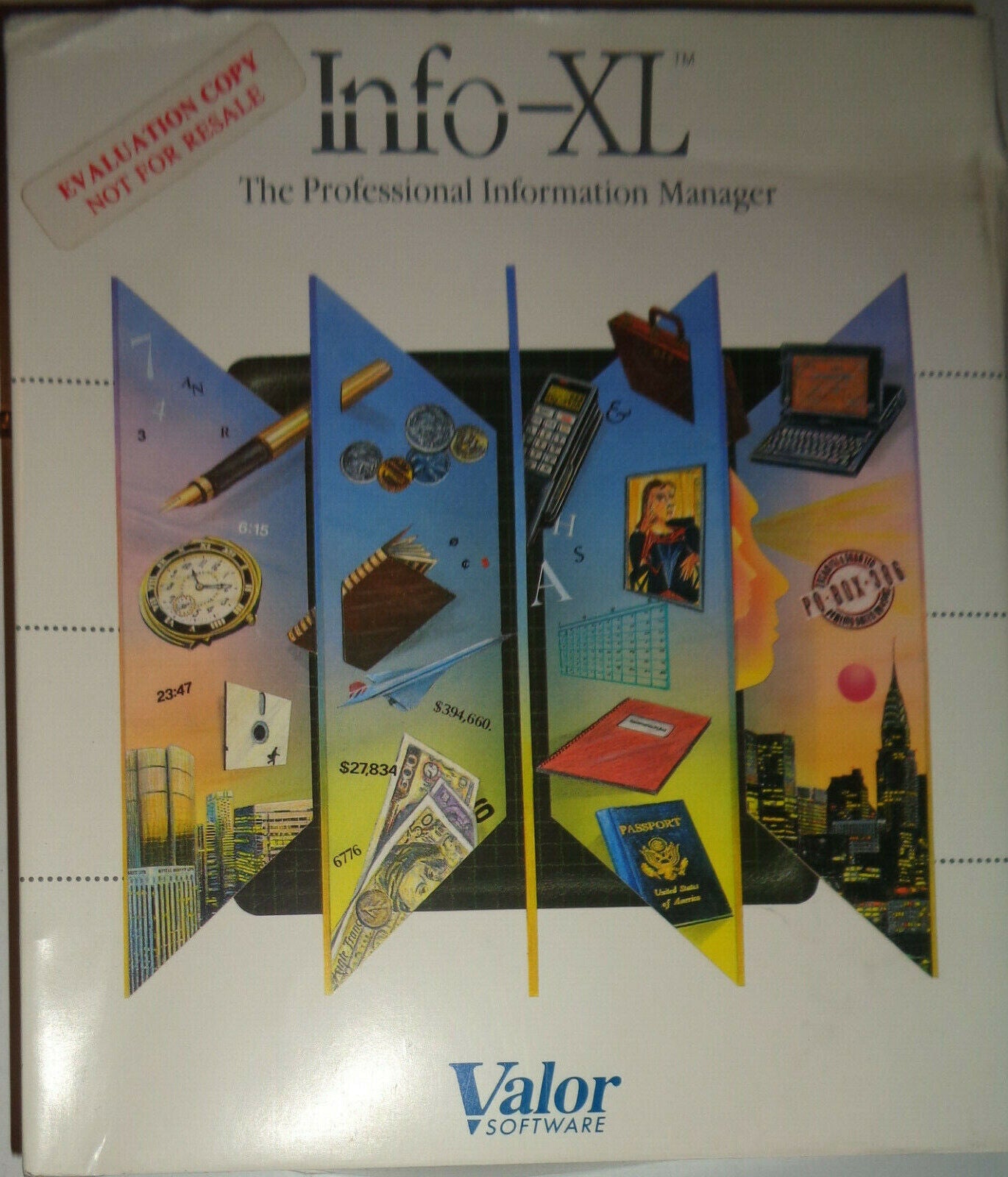 Info-XL, by Valor Software. Information management for IBM & compatible PCs 1988
