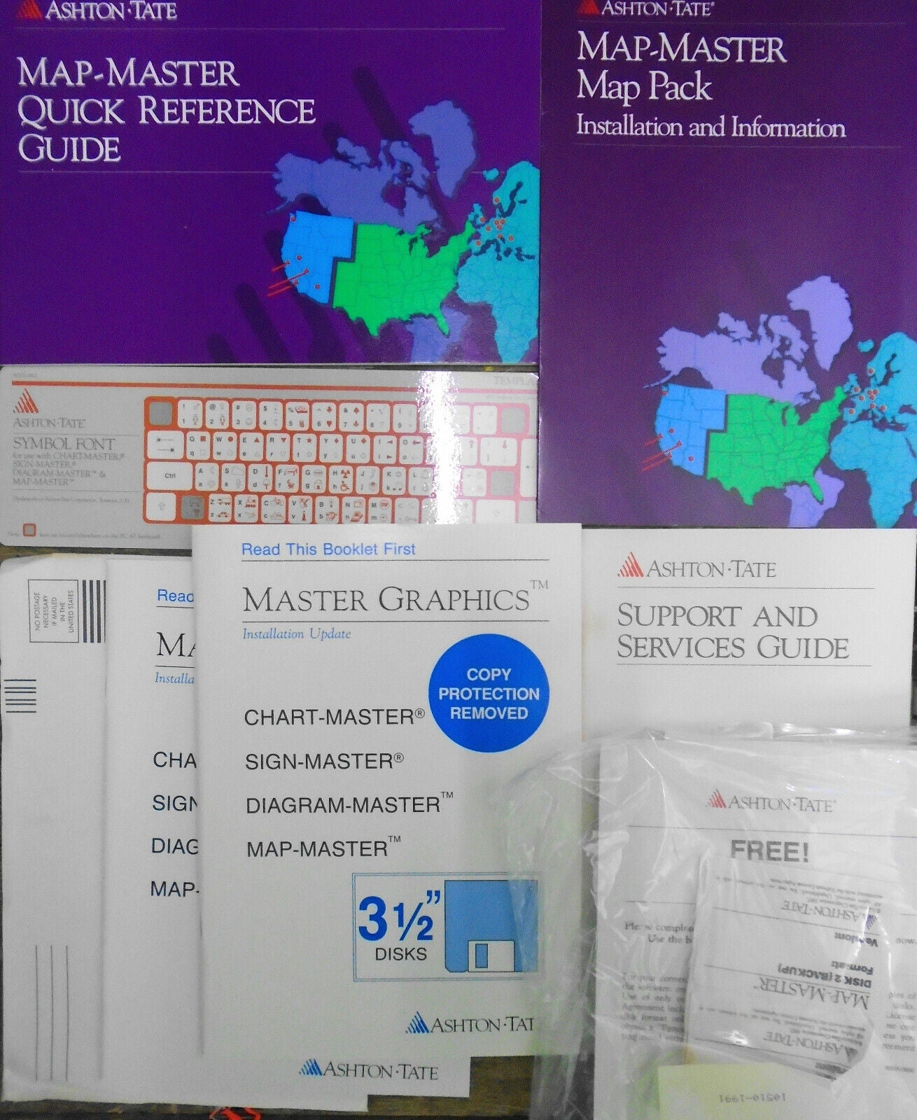 Ashton-Tate MAP-MASTER, Ver 6.01 - 1987 - PS/2 & IBM compatibles 3 1/2" unused