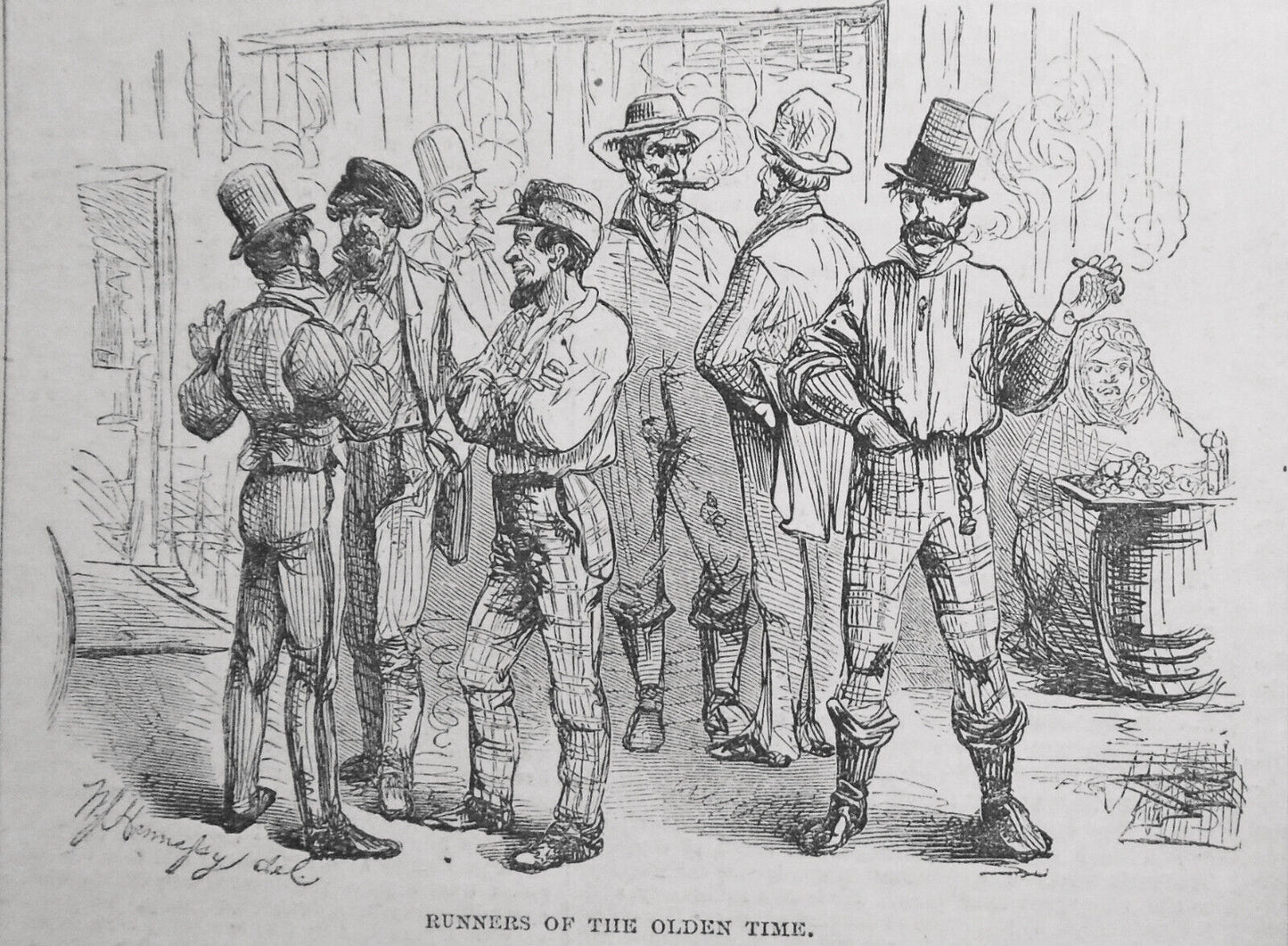 Emigrant landing in New York -- Harper's Weekly, June 26, 1858- 4 prints