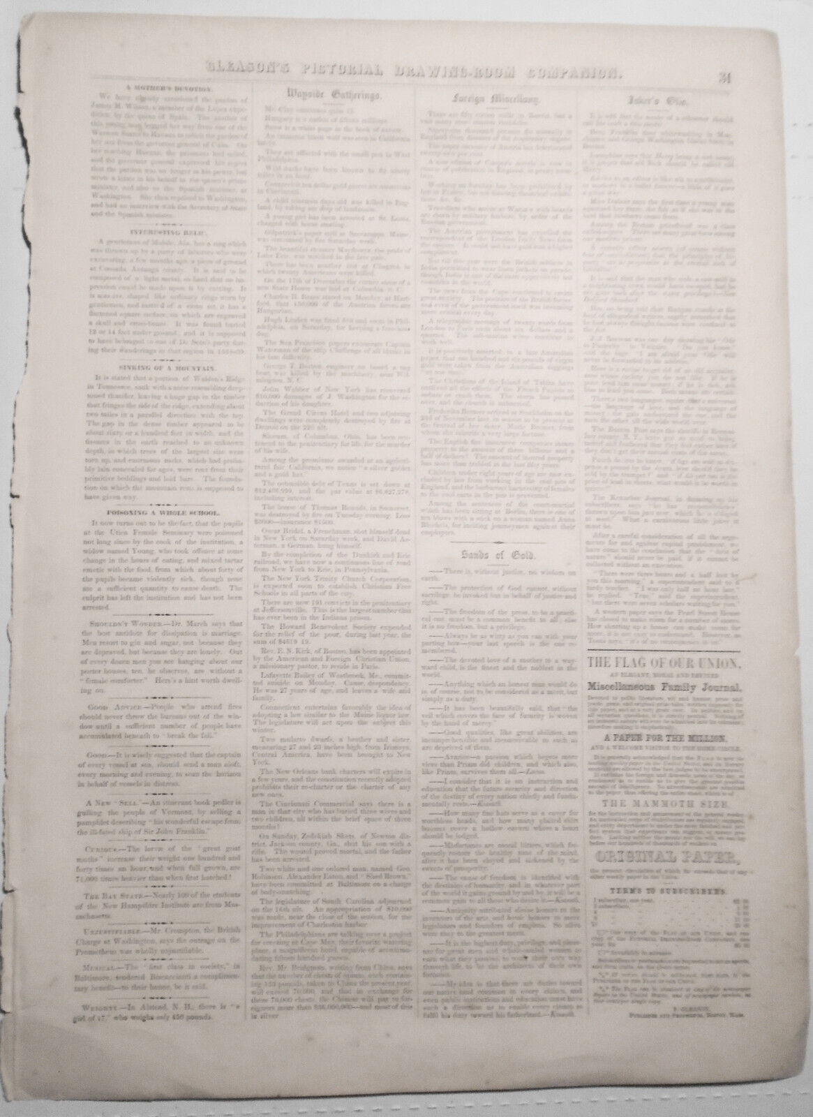 Arrival of steamer Cherokee from California at New York + Emerson -1852 2 prints