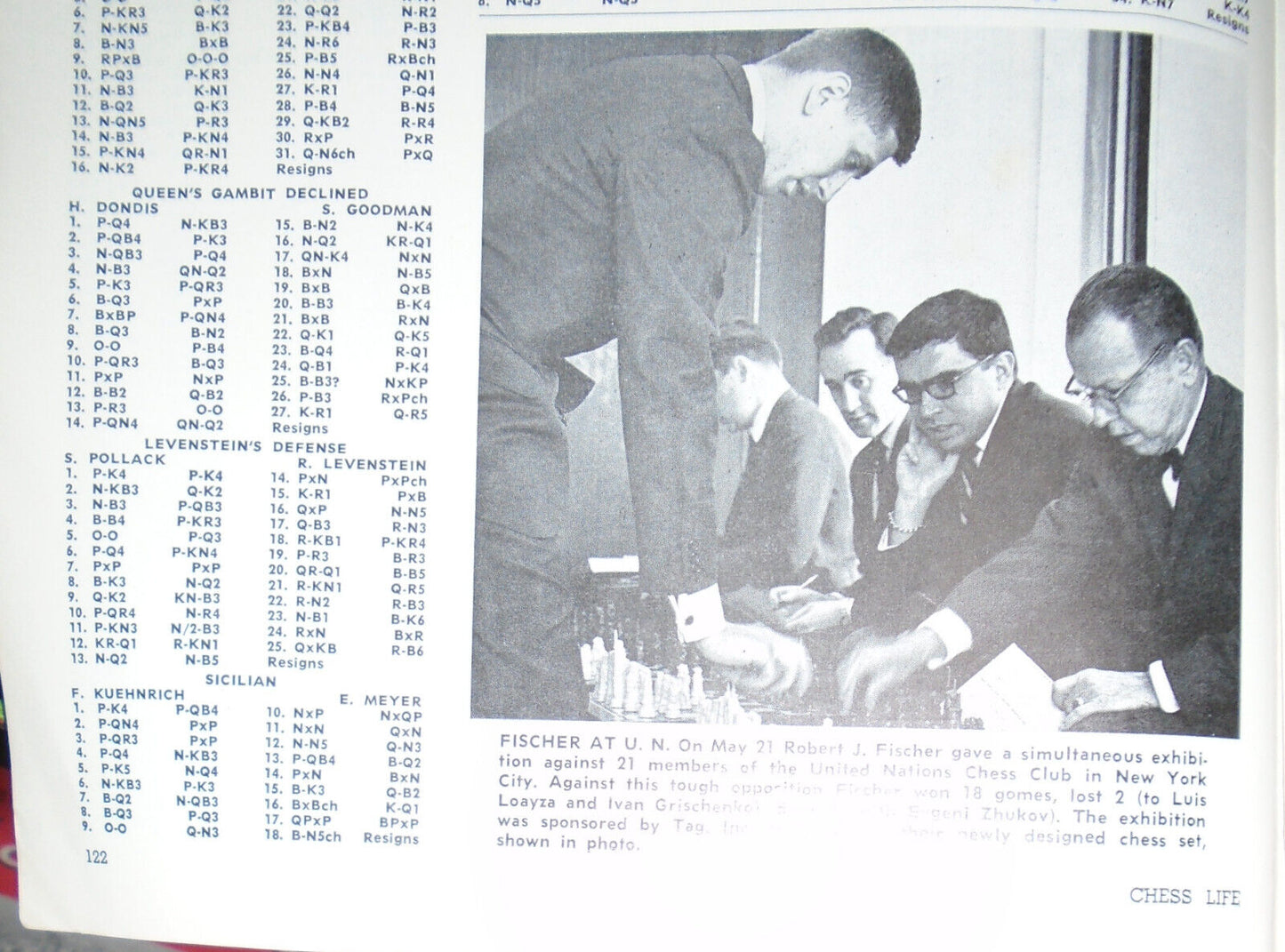 Chess Life, June 1965 - Bobby Fischer at the UN, Spassky-Keres Candidates match