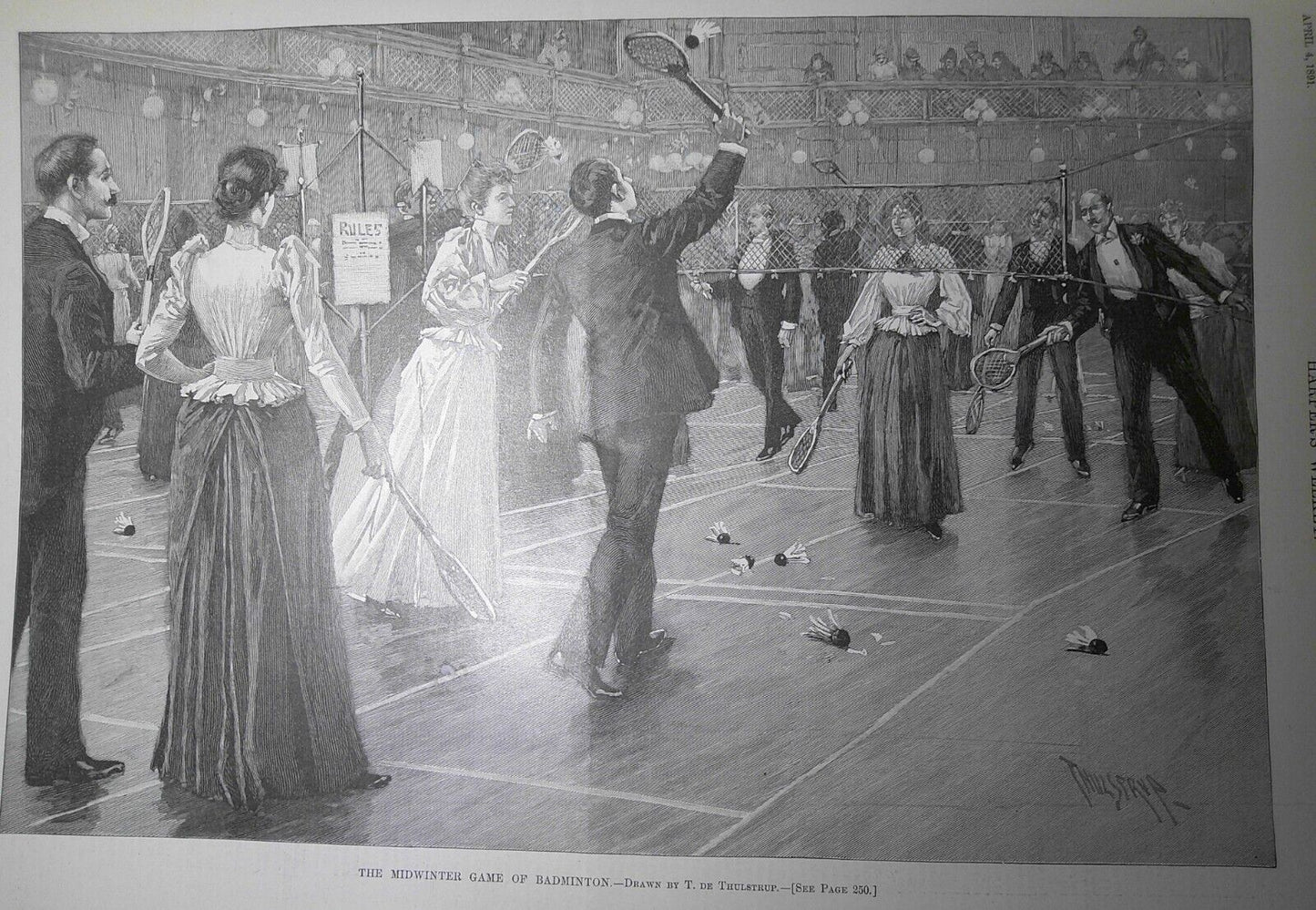 Harper's Weekly April 4, 1891 Big Fishing by Frederick Remington; Badminton etc