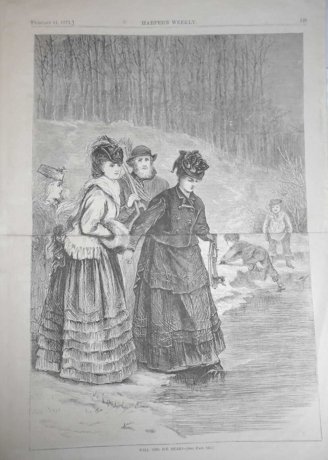 Harper's Weekly, Febr 11, 1871 - Count Von Moltke, Rome flood, Red Cross, etc