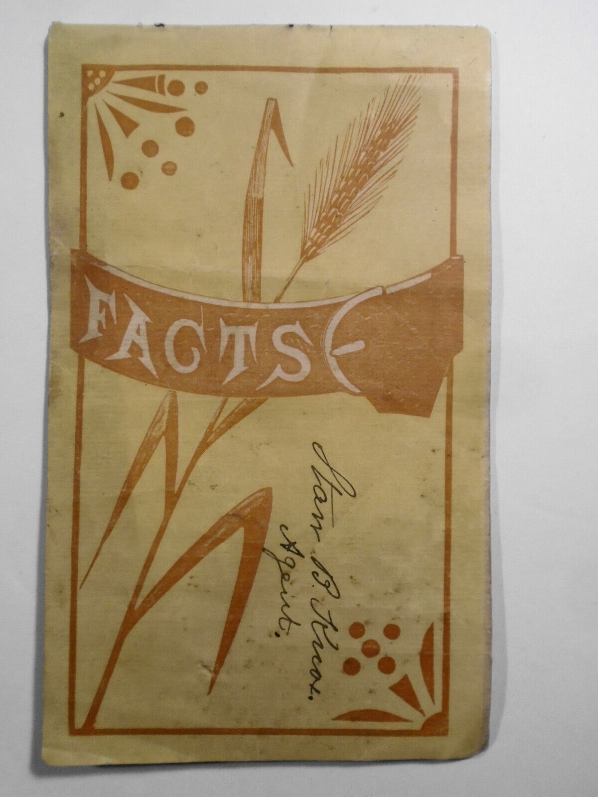 FACTS - Mutual Reserve Fund Life Association New York, 1884 Advertising circular