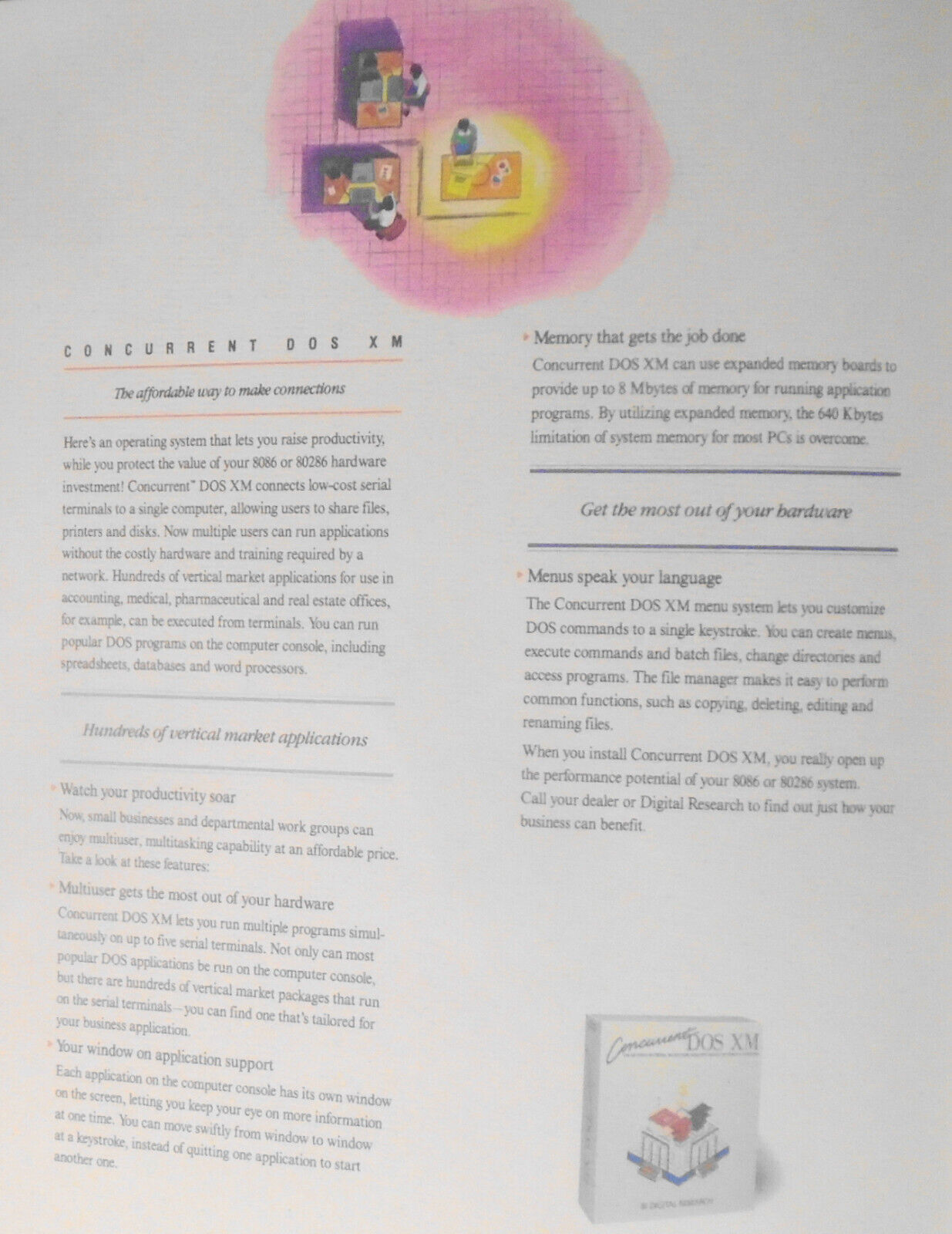 Digital Research Concurrent DOS multiuser operating systems brochure. 1988.