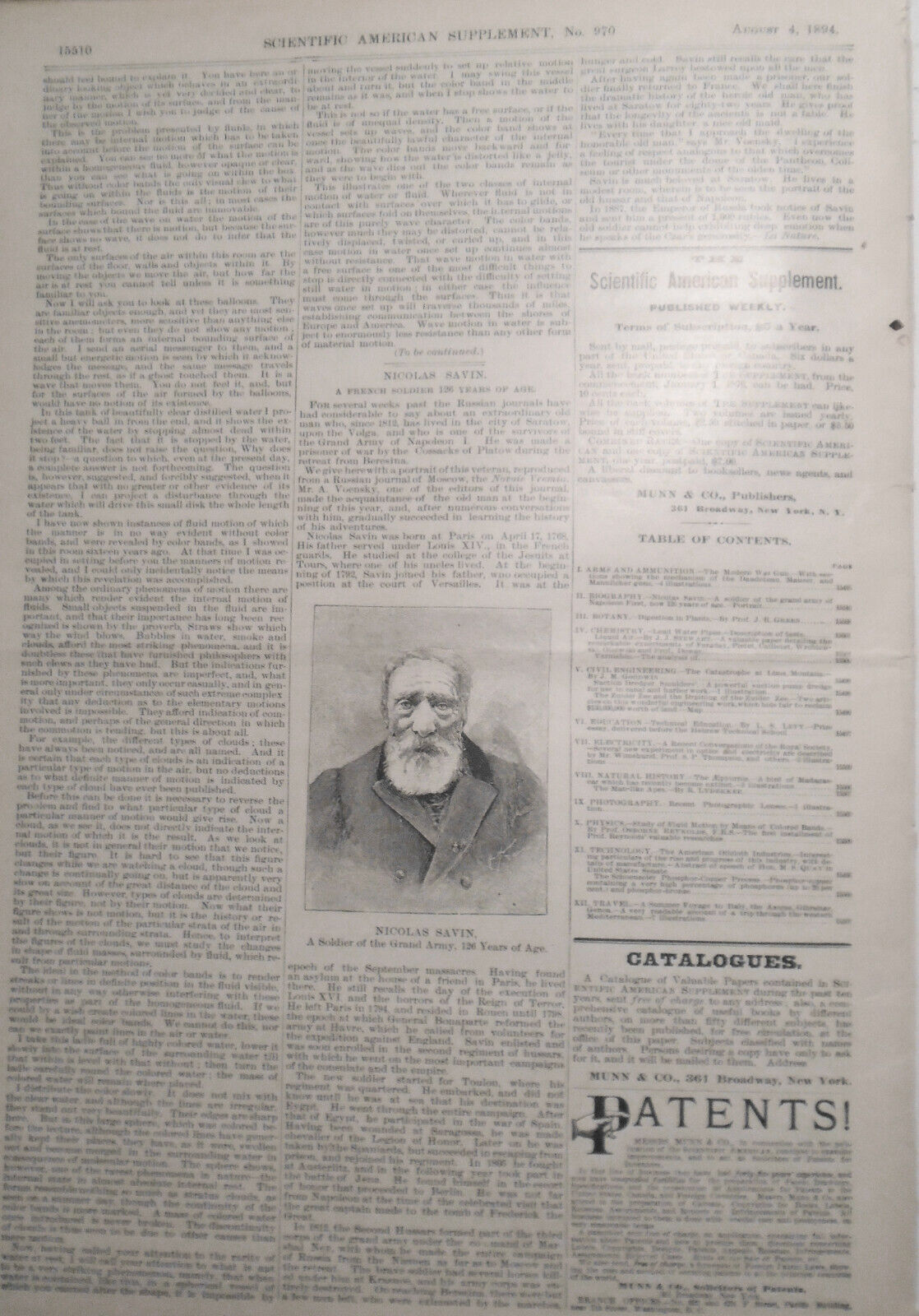 Scientific American Supplement, Aug 4, 1894 - Modern War Gun; Gibraltar; Genoa