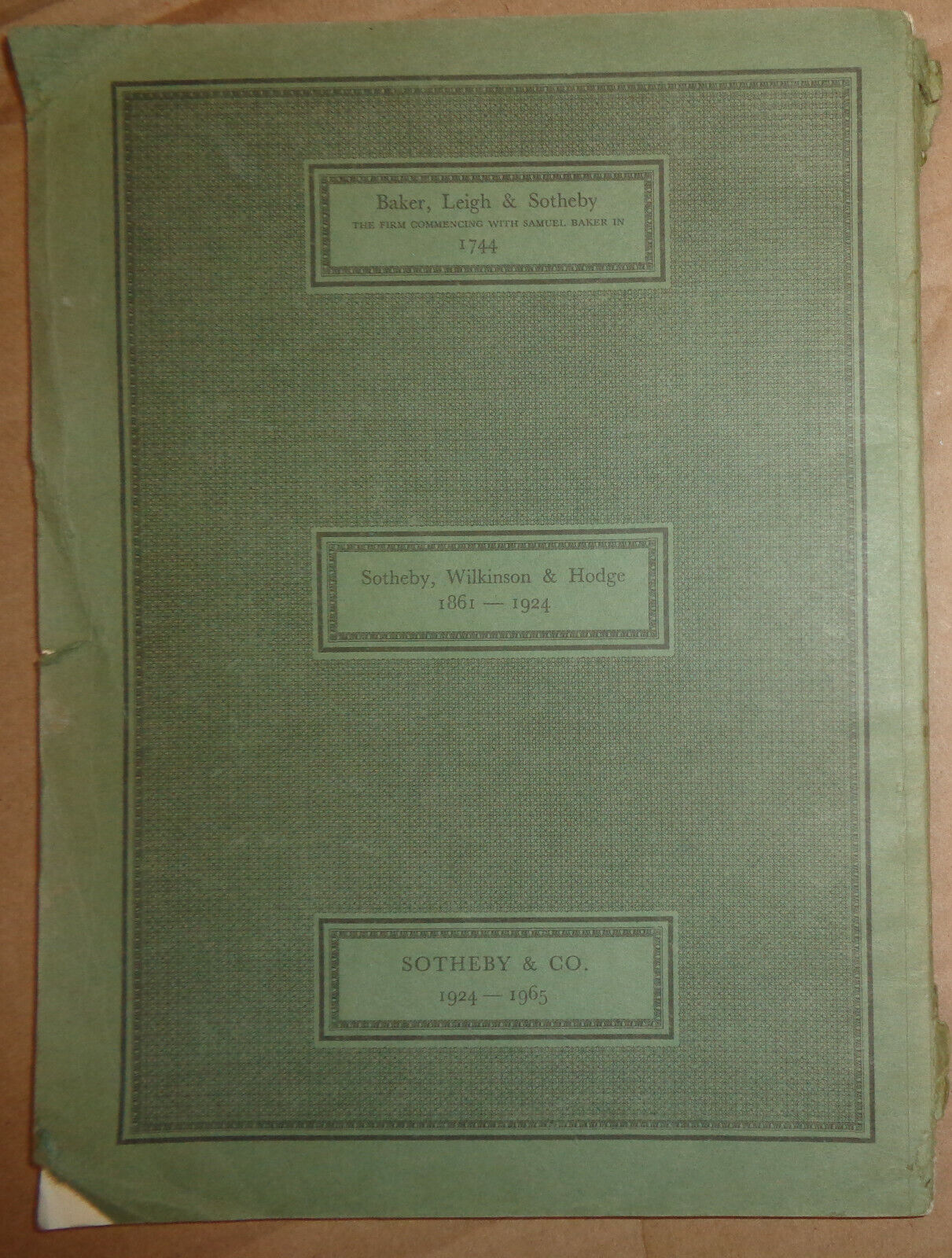 BIBLIOTHECA PHILLIPPICA - Sotheby's - NEW SERIES: FIRST PART JUNE 1965