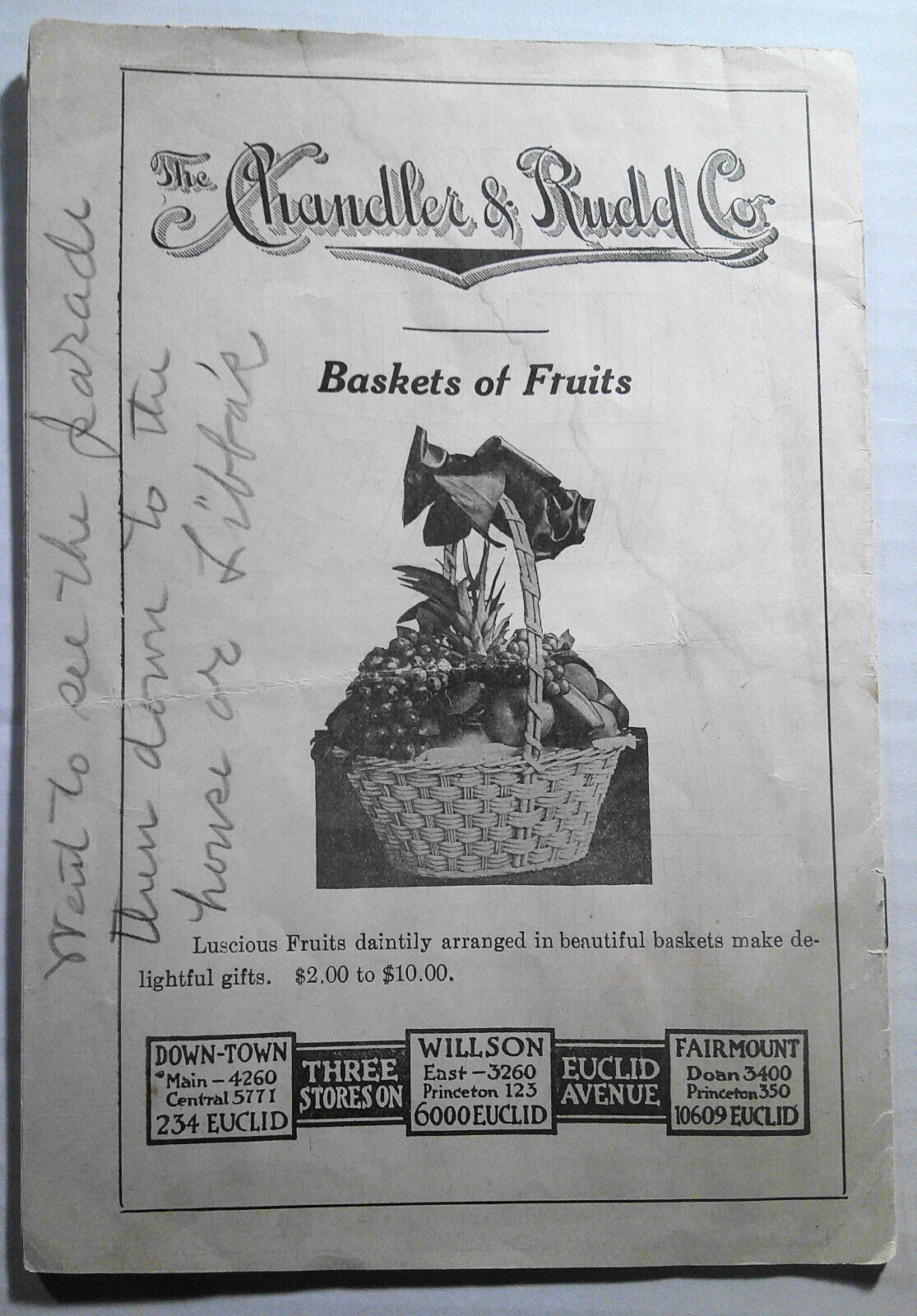 1915 "Big Jim Garrity" souvenir program, Metropolitan Theatre, Cleveland, OH