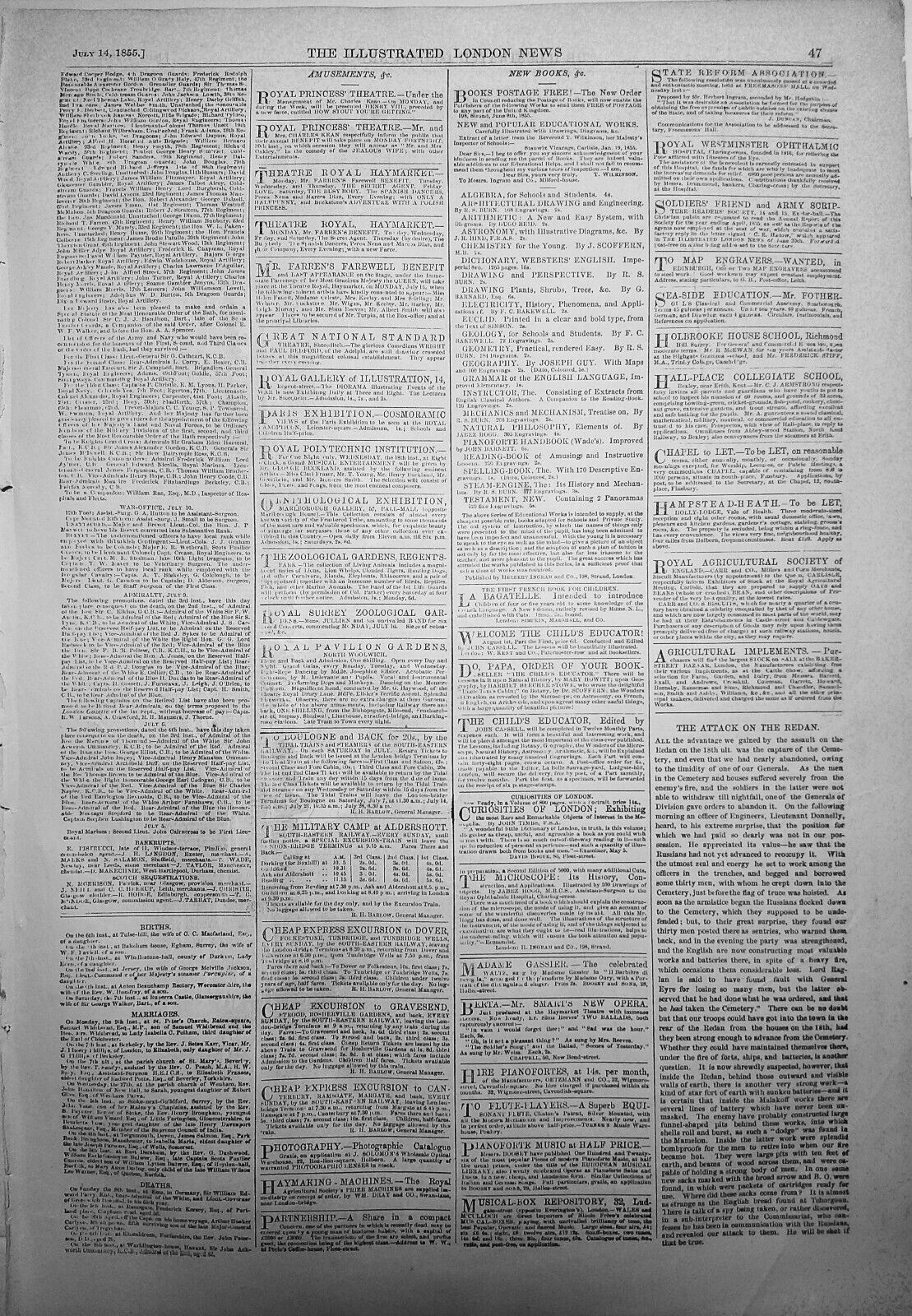 Before Sebastopol - the Redan, from the Old Advanced Trench. 1855 original