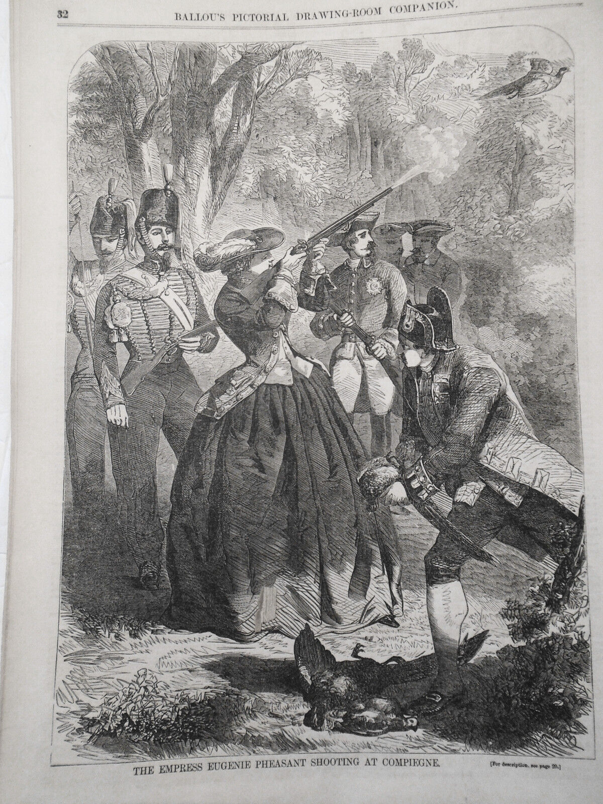 Ballou's Pictorial January 10, 1857. Mississippi; Empress Eugenie hunting, etc