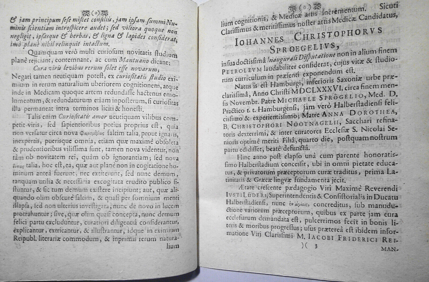 1709, Curiosity in Medicine - by Rudolf Wilhelm Crause. First edition. Latin.