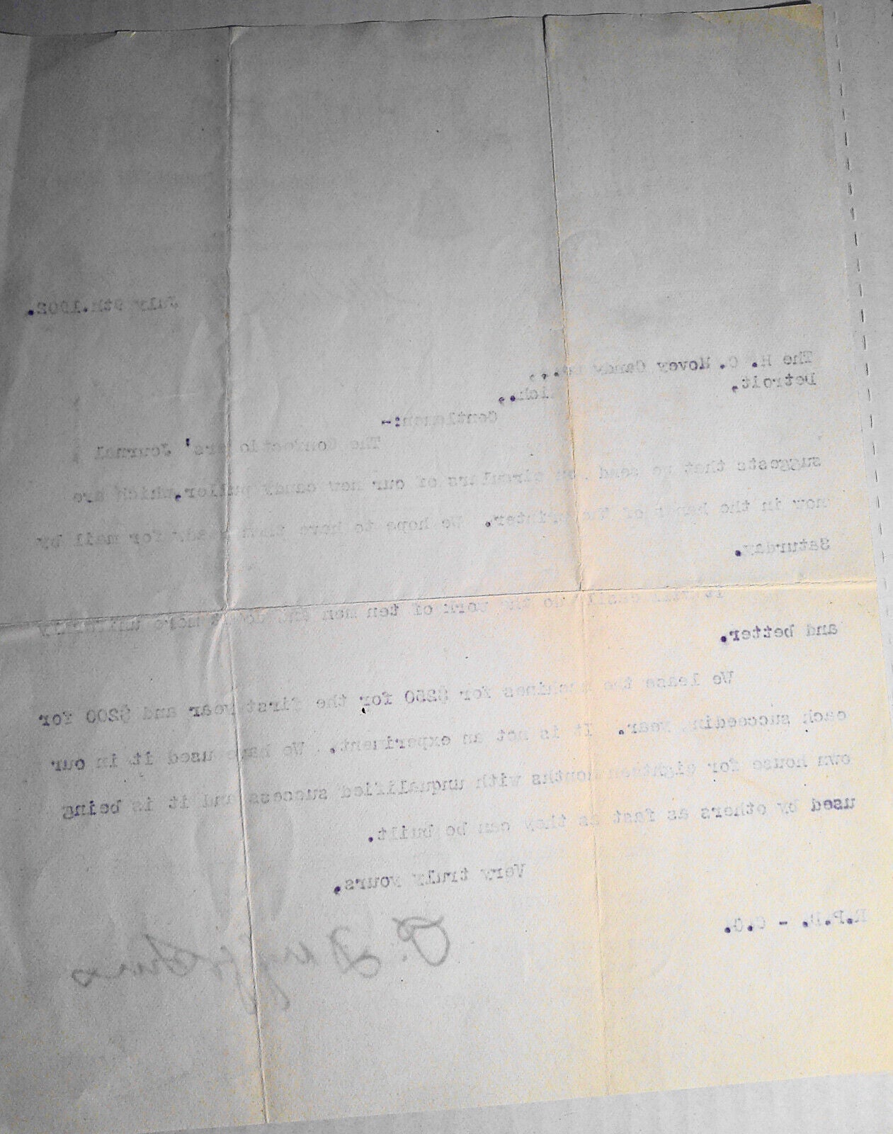 1902 P. Duff & Sons, Inc., Pittsburg, PA - letter promoting candy puller machine