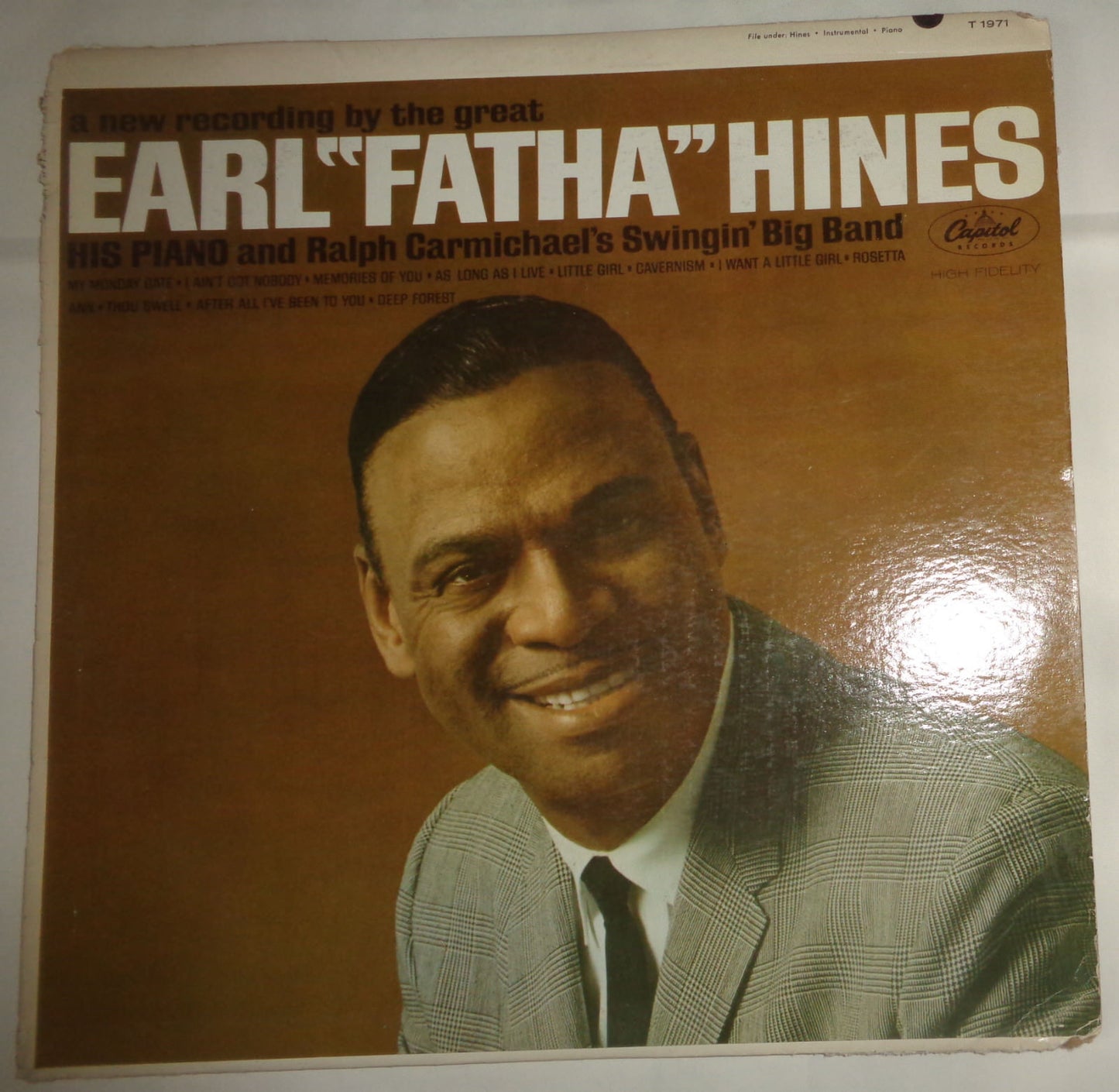 Earl "Fatha" Hines - Promo LP, Mono Capitol Records – T-1971, 1963