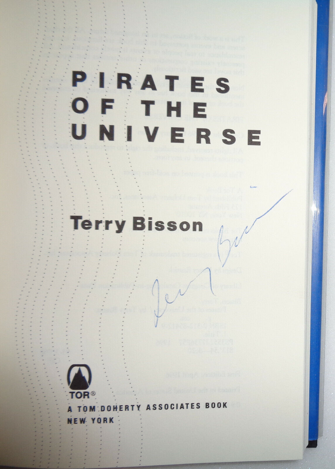 Pirates of the Universe by Terry Bisson (1996, Hardcover) SIGNED First edition