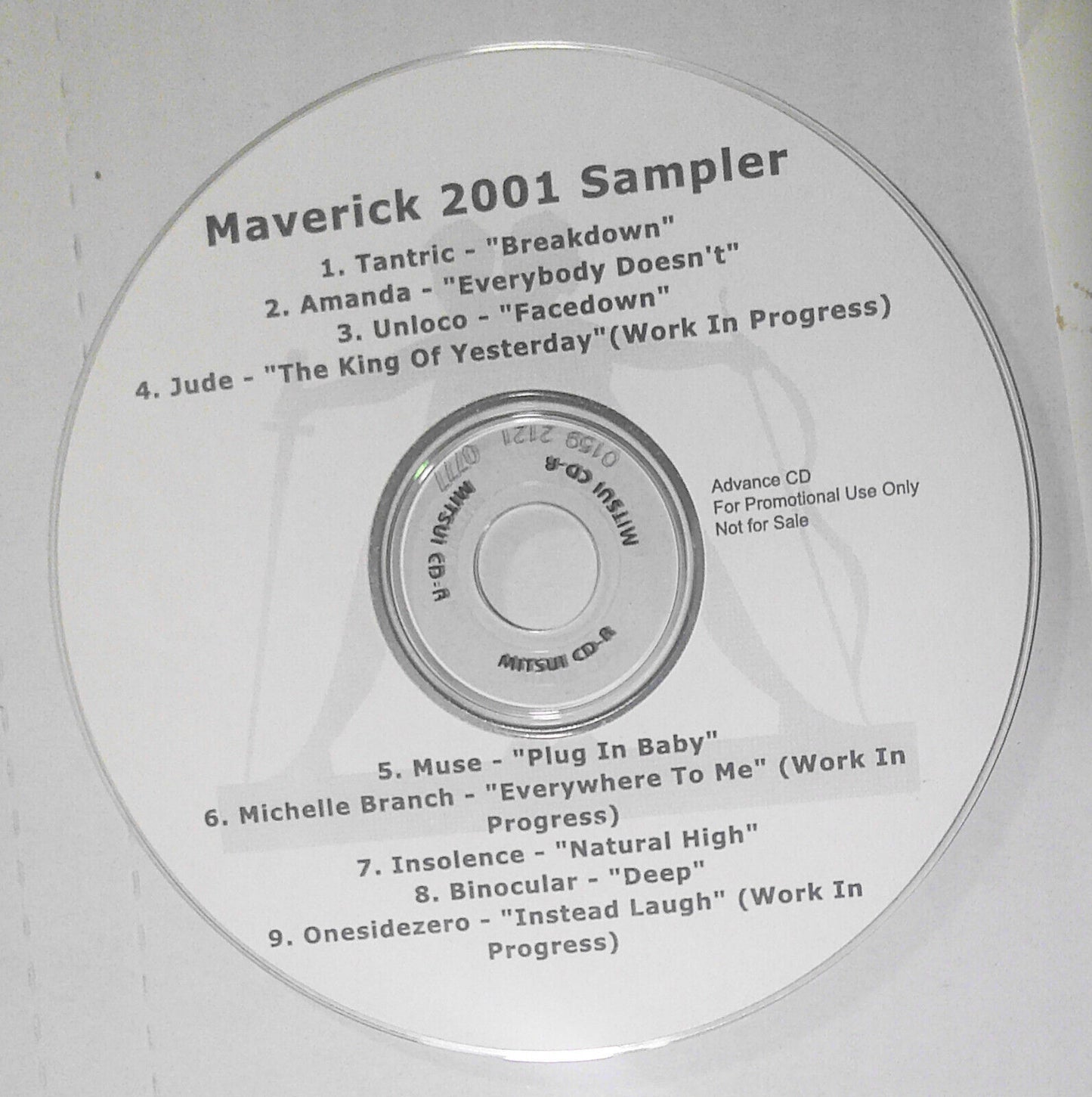 Maverick 2001 Sampler CD : Tantric, Amanda, Jude, Michelle Branch, Unloco, Muse