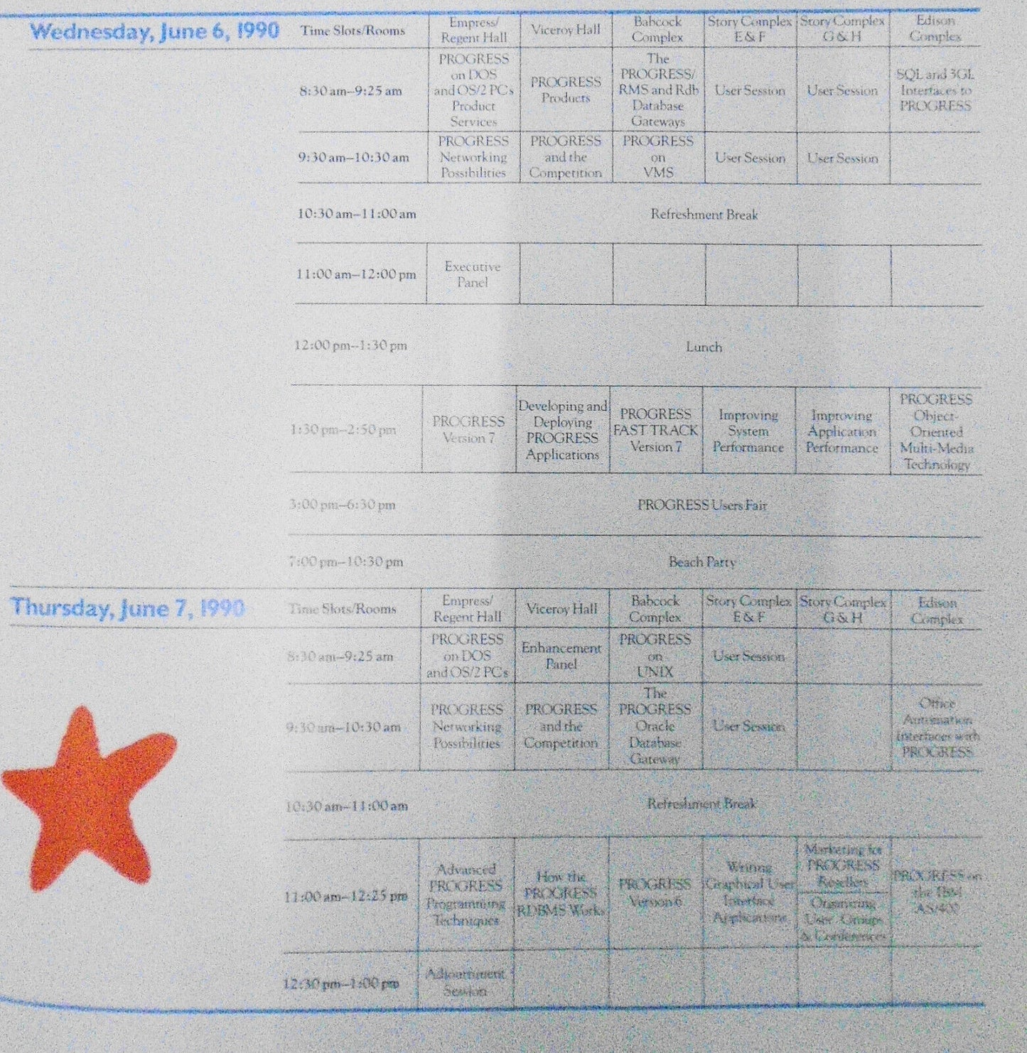 1990 PROGRESS Application Development System, Users Conference - Program