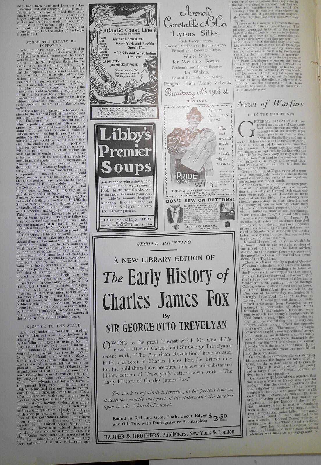 Harper's Weekly, February 3, 1900 - Boer War in South Africa; John Ruskin, etc