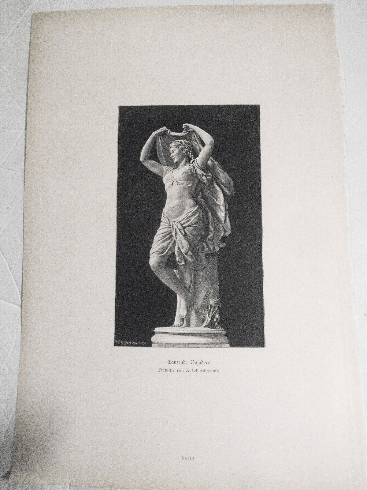 Tanzende Bajadere. Statuette von Rudolf Schweinitz -- 1886 - Original