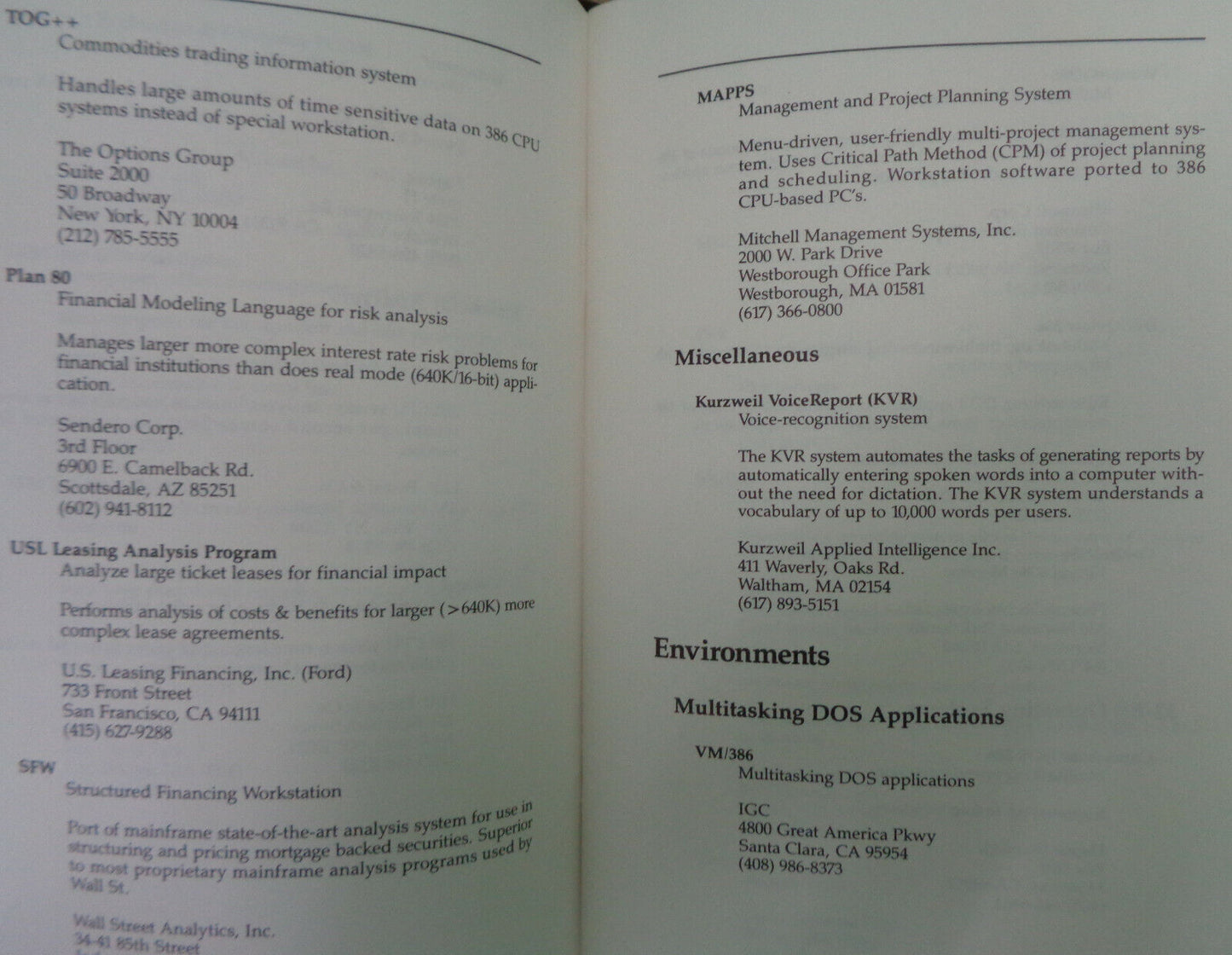 32-bit Software for the Intel386 Achitecture : MS-DOS Directory (circa 1989)