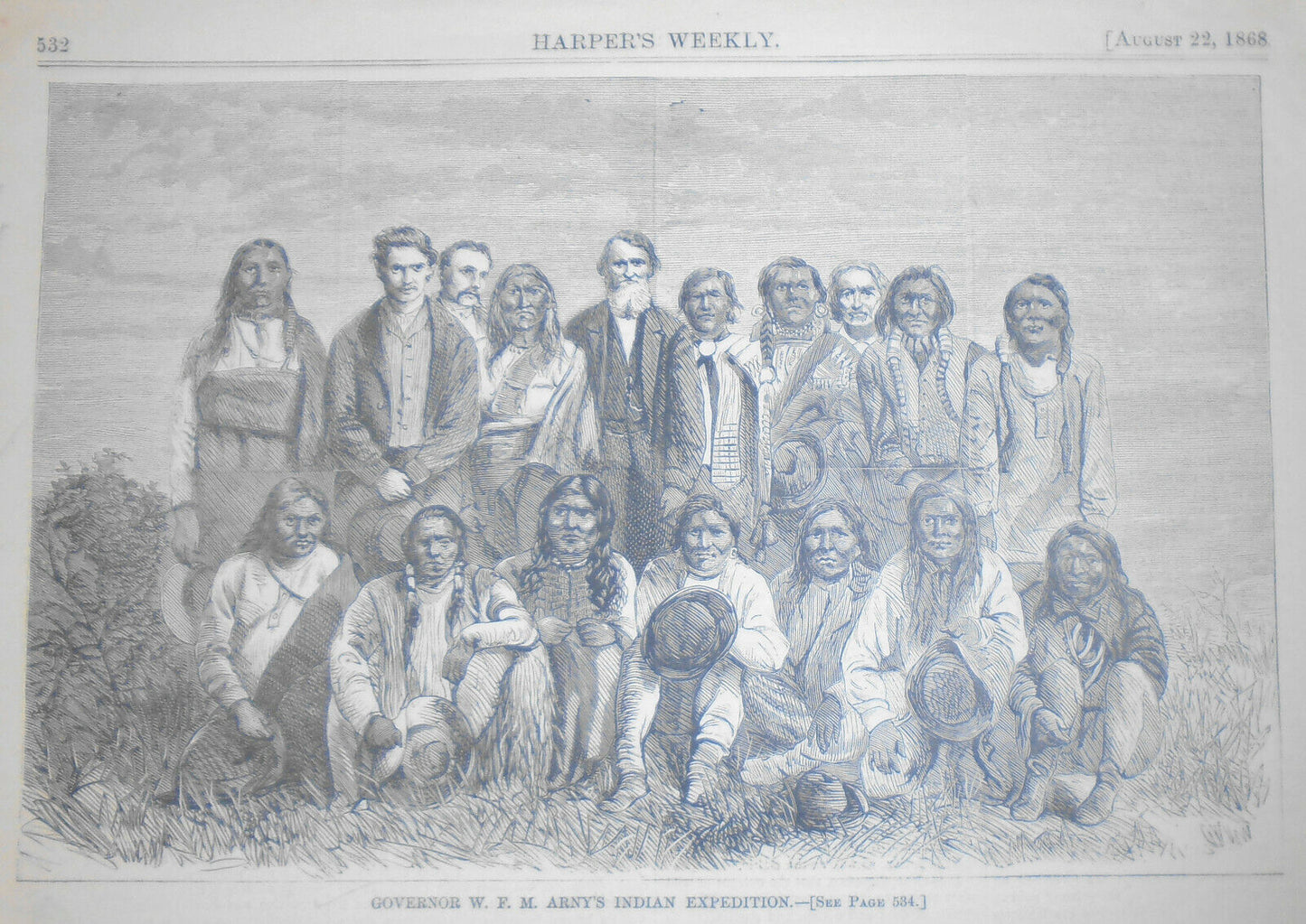 Governor W. F. M. Arny's Indian Expedition - Harper's Weekly, August 22, 1868