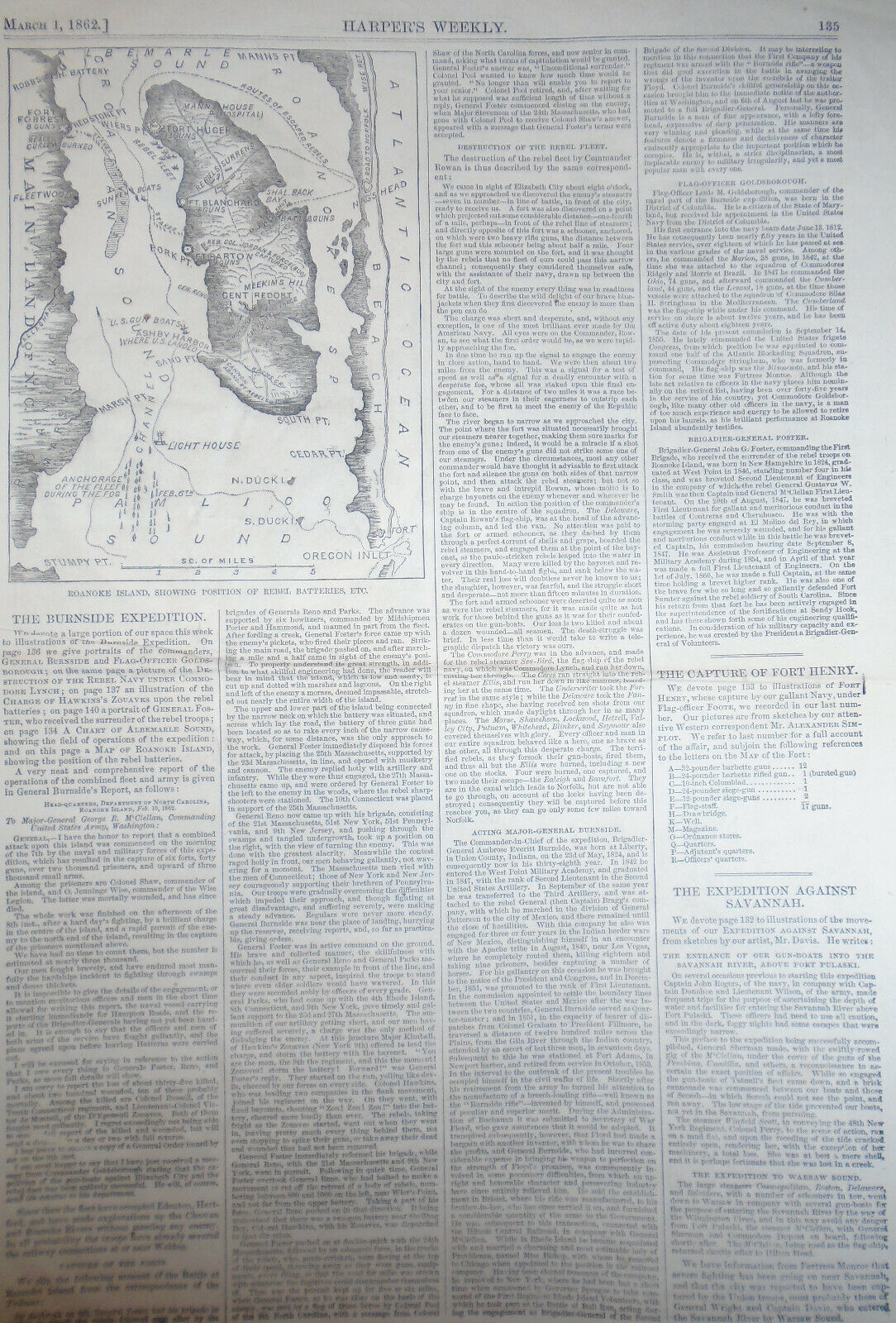 Harper's Weekly - Original Complete Issue - March 1, 1862 - Civil War