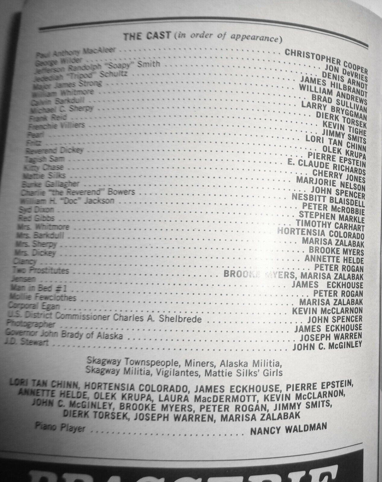 THE BALLAD OF SOAPY SMITH - SHOWBILL 1984 NEW YORK SHAKESPEARE FESTIVAL