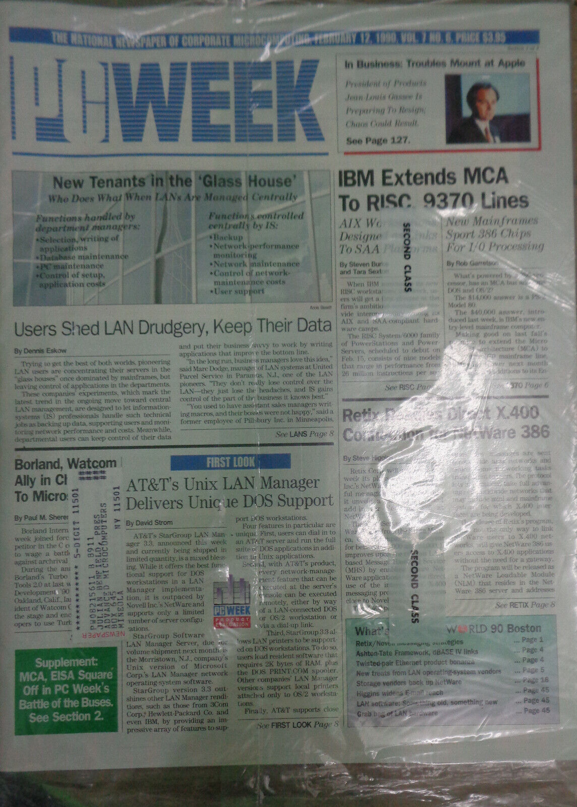 PC Week, February 17, 1990. New, sealed.